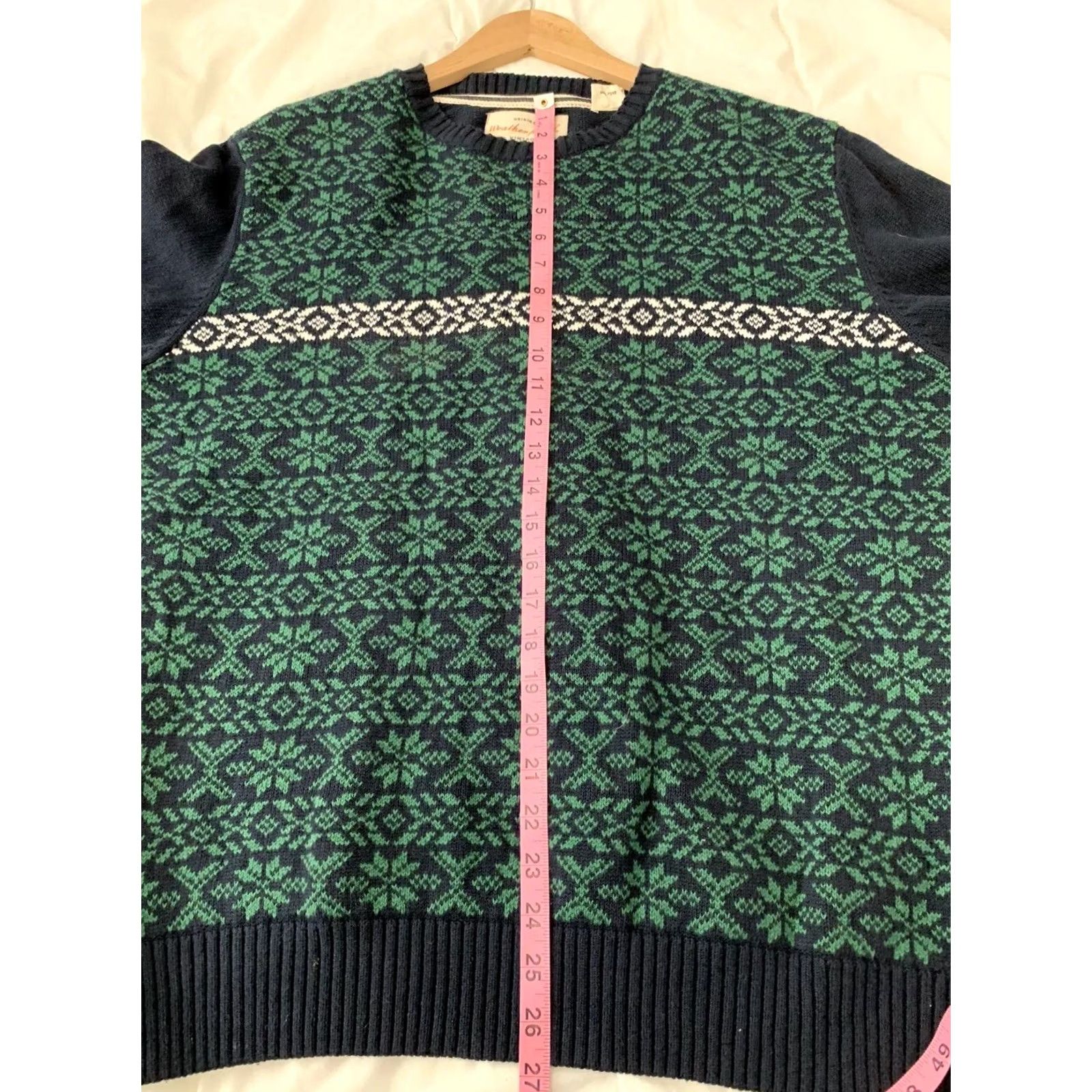 Weatherproof Weatherproof Vintage Holiday Sweater Blue Crewneck XL Men 100% Cotton Fruit? Size US XL / EU 56 / 4 - 5 Thumbnail