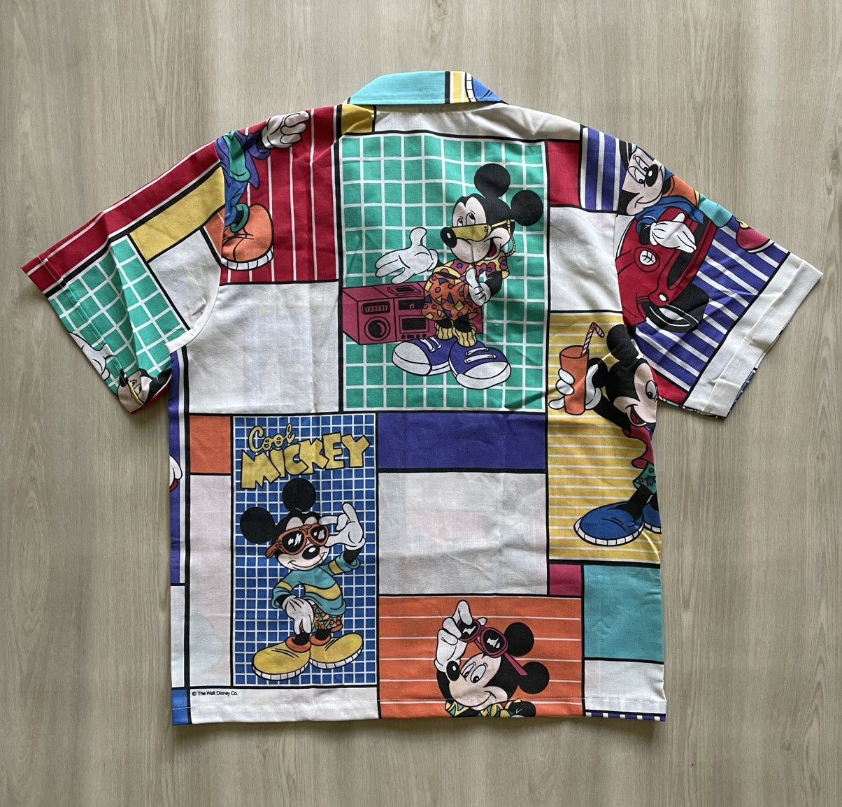 Mickey Mouse × Vintage Upcycled 90s Mickey Mouse Button Up Shirt Mens L-XL Size US XL / EU 56 / 4 - 4 Thumbnail