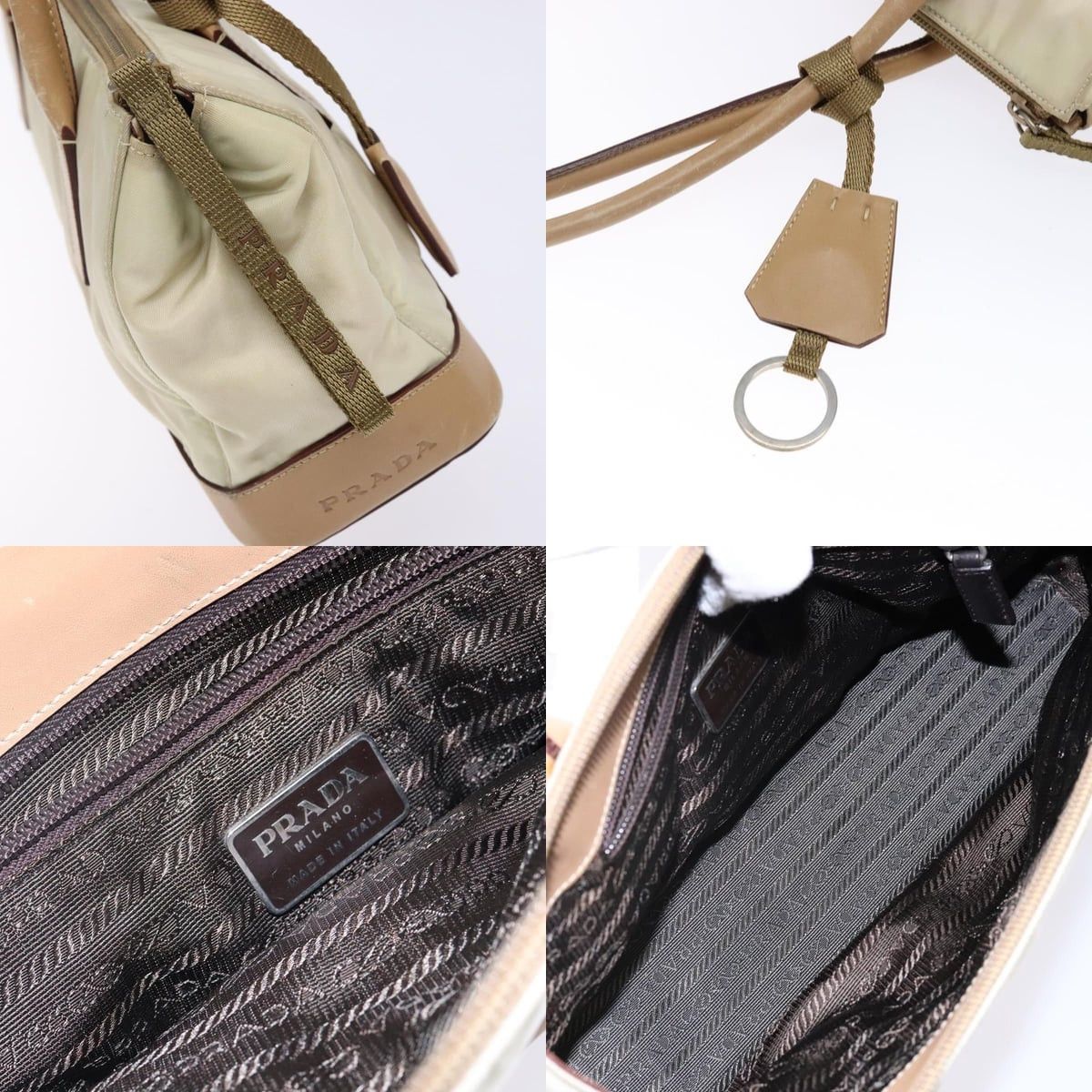 Prada PRADA Shoulder Bag Nylon Leather Beige Size ONE SIZE - 11 Thumbnail