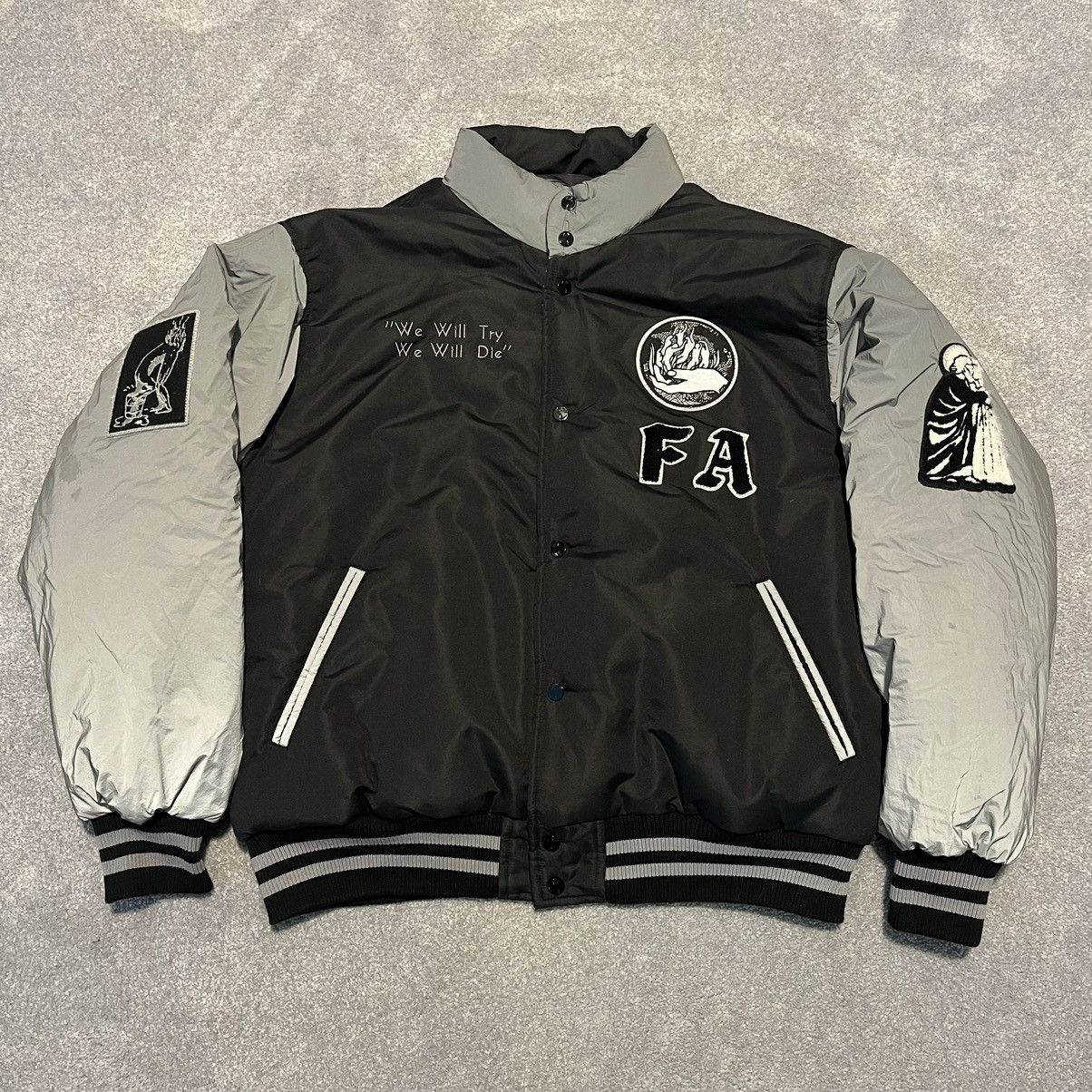 Fucking Awesome Fucking Awesome FA Reversible Varsity Puffer Bomber Jacket  | Grailed