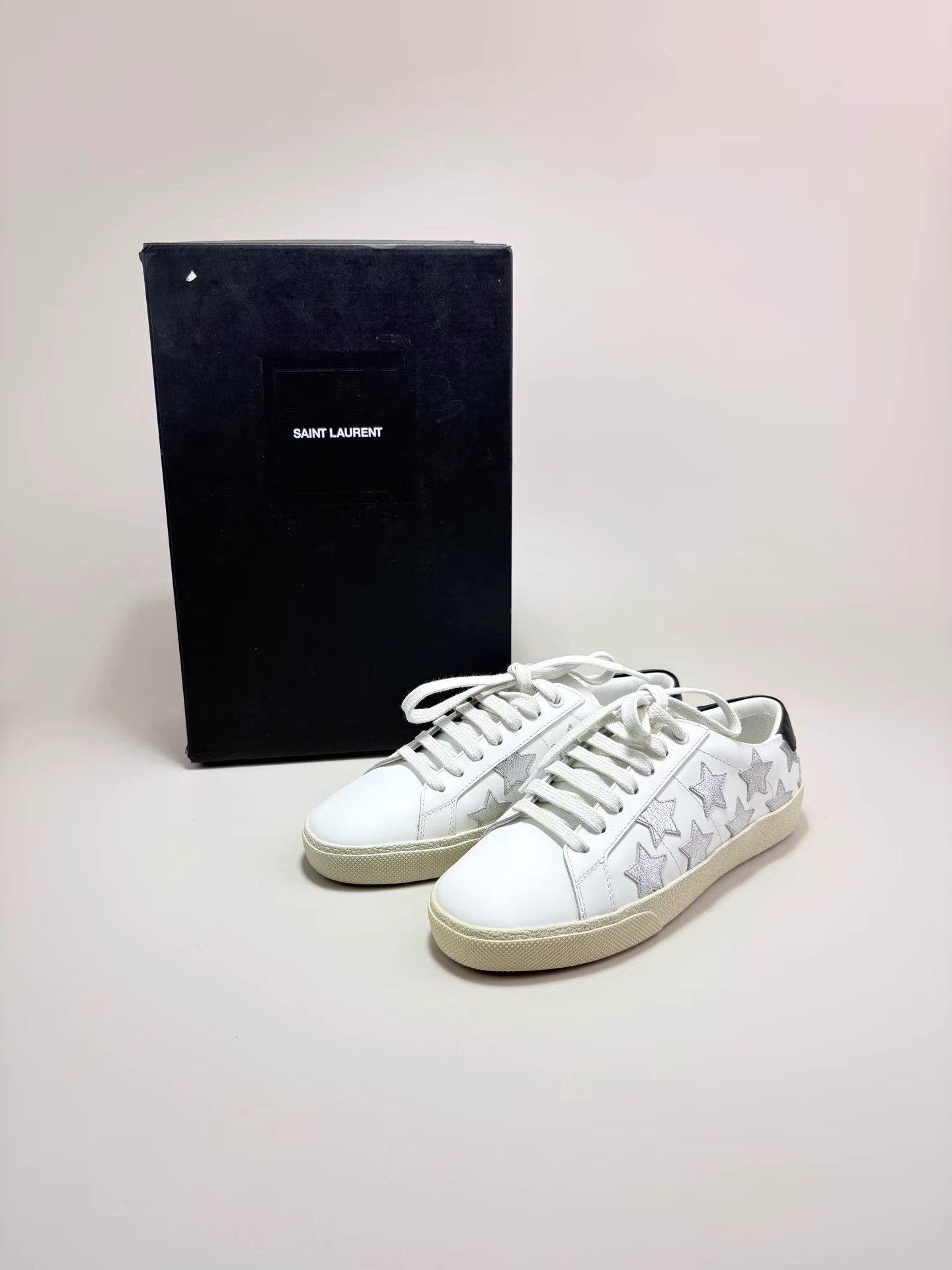Saint Laurent Paris SAINT LAURENT SLP Star Low-Top Sneakers Size US 5 / IT 35 - 1 Thumbnail