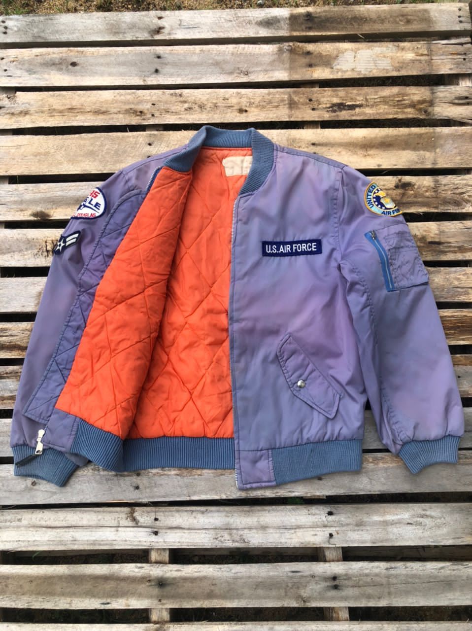 Vintage Vintage Military US Air Force Faded Bombers Jacket Size US M / EU 48-50 / 2 - 1 Thumbnail