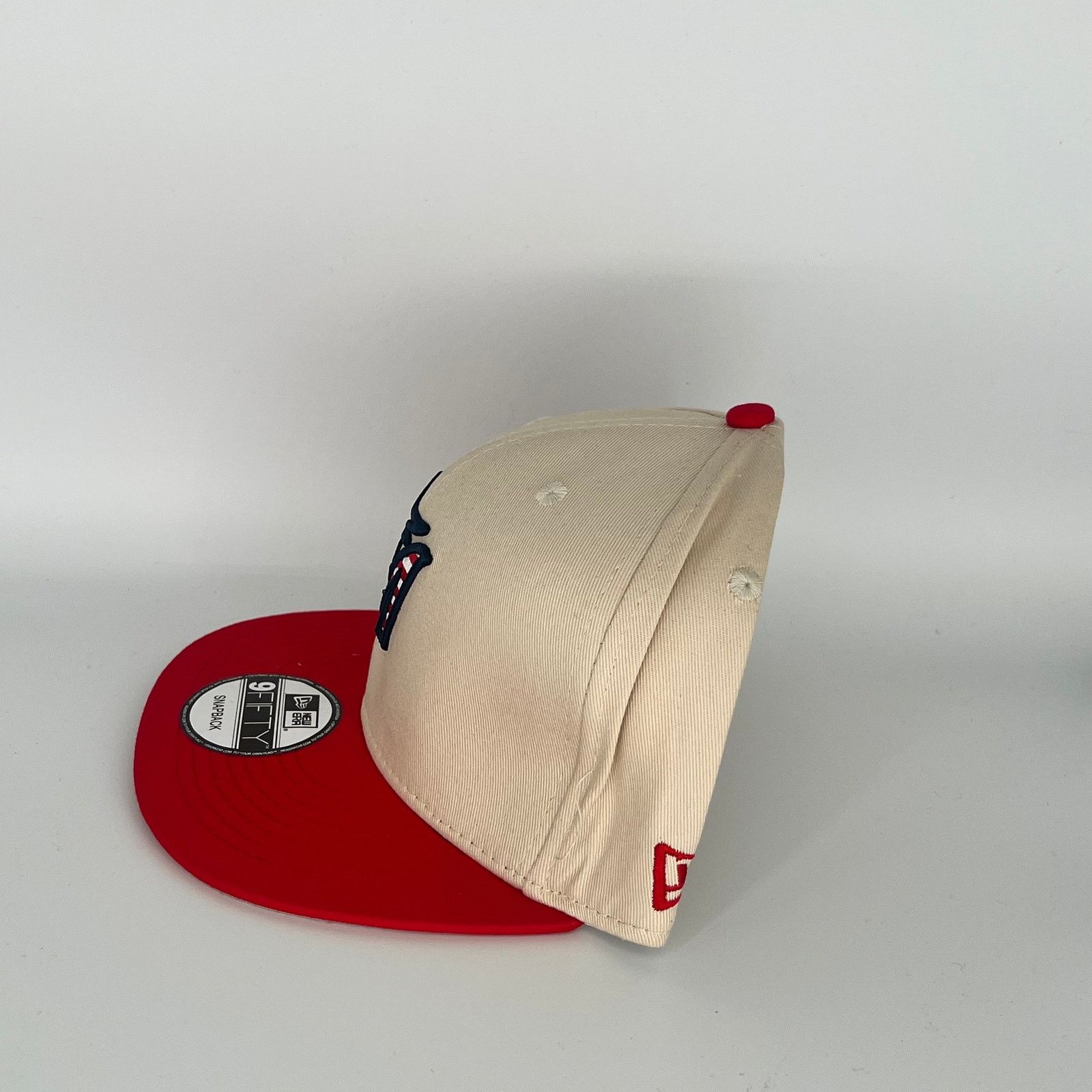 New Era Khaki/Red Miami Marlins N.L. Side Patch New Era MLB 9Fifty Size ONE SIZE - 2 Thumbnail