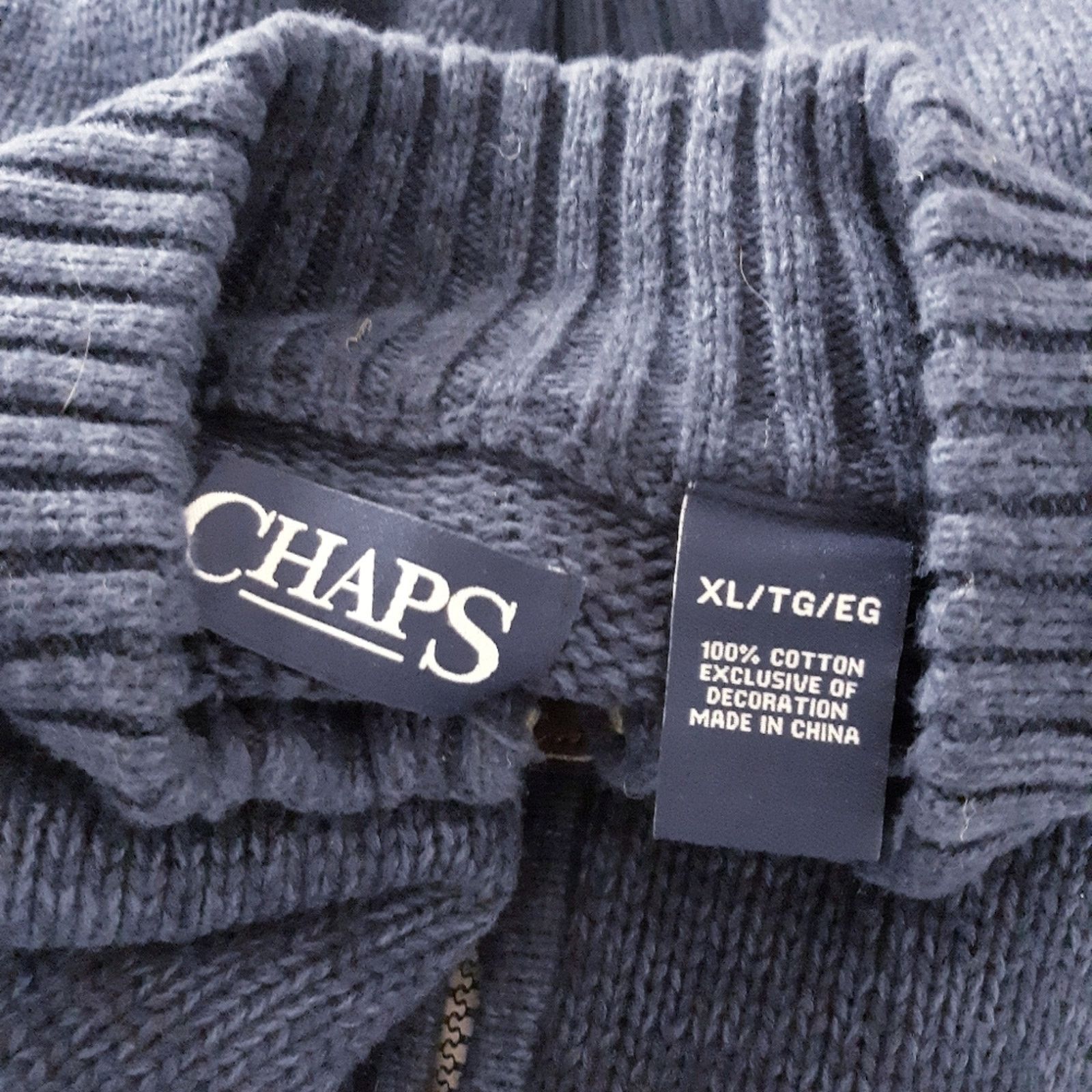 Chaps VTG Chaps 1/4 Zip Mock Neck Sweater Size US XL / EU 56 / 4 - 4 Thumbnail