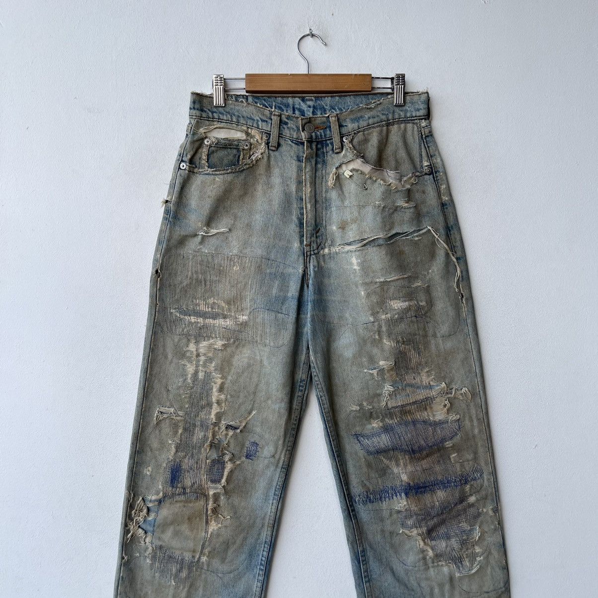 Levi's Thrashed Levi's 543 Reworked Anime Pop-Art Boro Sashiko Size US 30 / EU 46 - 1 Thumbnail