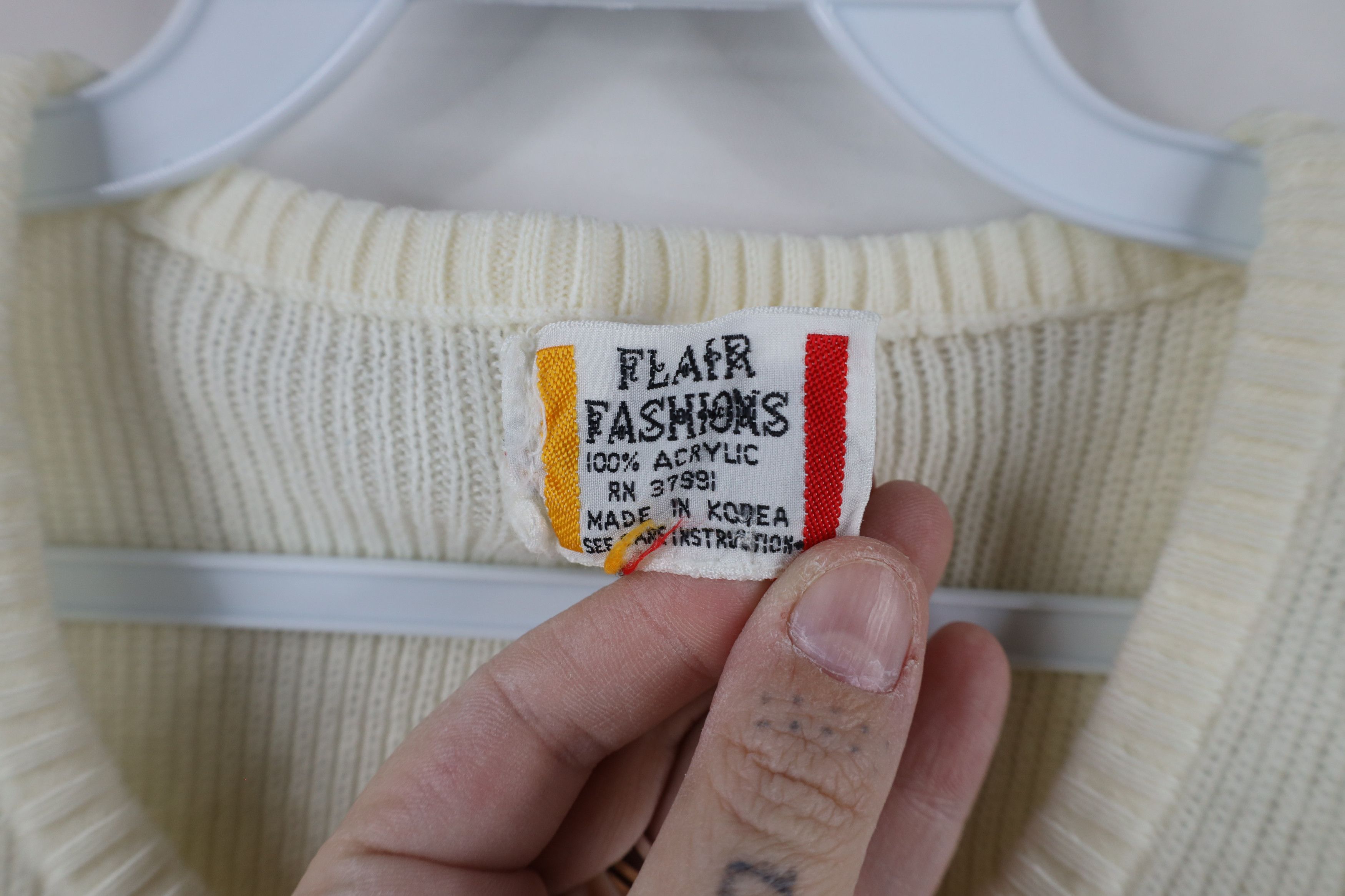Vintage Vintage 70s Mid Century Modern MCM Embroidered Knit Sweater Size M / US 6-8 / IT 42-44 - 8 Thumbnail