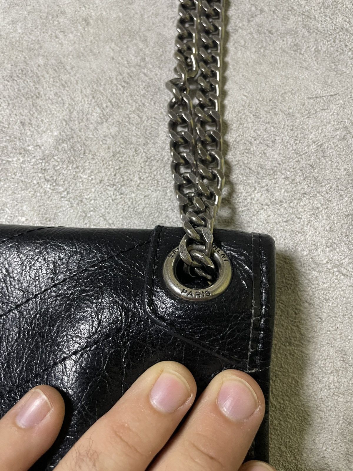 Yves Saint Laurent Rare 2000’s Saint Laurent Paris Niki Crinkle Shoulder Bag Size ONE SIZE - 3 Thumbnail