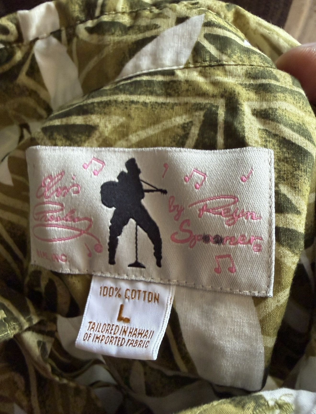 Reyn Spooner RARE Reyn Spooner Elvis Presley Hawaiian Green Floral Men L Size US L / EU 52-54 / 3 - 4 Thumbnail