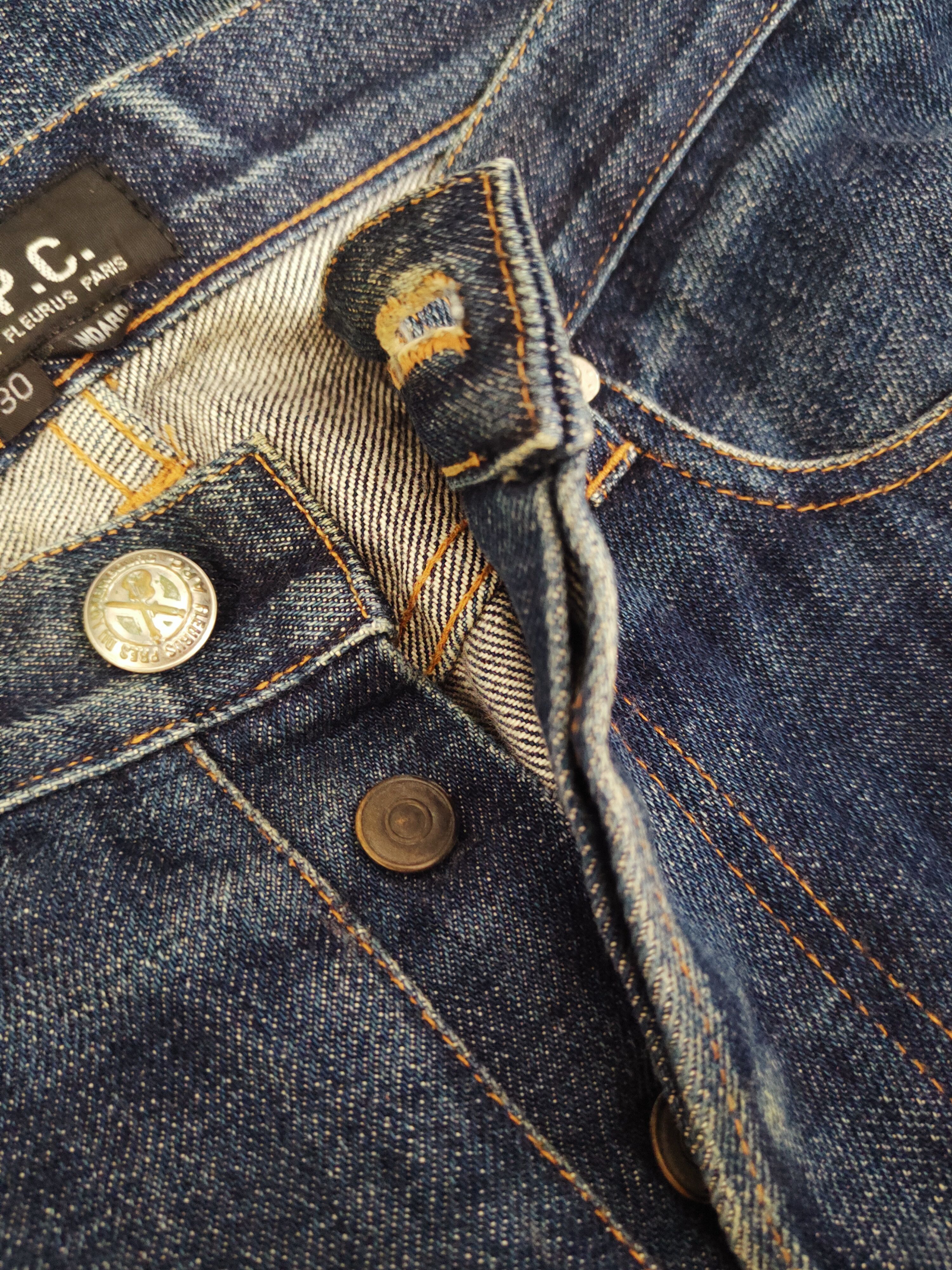 A.P.C. DL A.P.C Dark Blue Distressed Ripped Jeans #S2676 Size US 30 / EU 46 - 12 Thumbnail