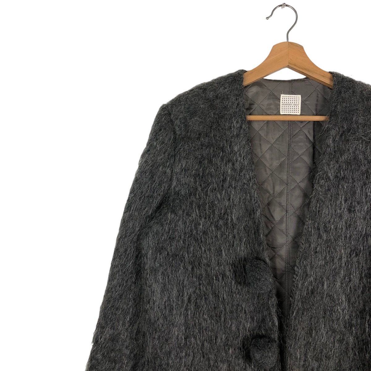 Japanese Brand 🔥Rich Grey - Mohair Wool Long Jacket Kaneko Isao Japan Size US M / EU 48-50 / 2 - 7 Thumbnail