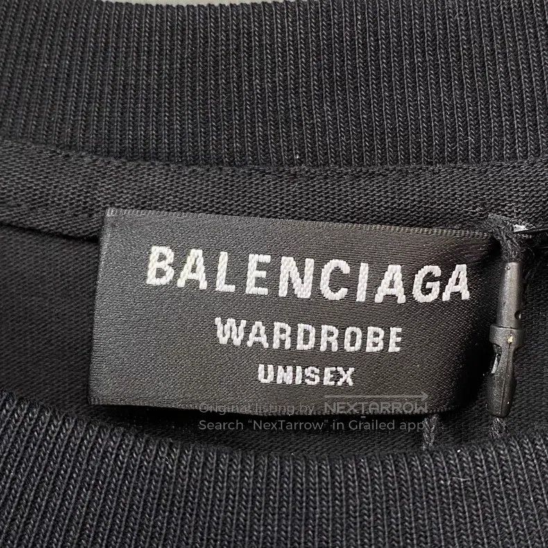 Balenciaga Balenciaga Short sleeve T-shirt with boomerang letter embr Size US M / EU 48-50 / 2 - 6 Thumbnail