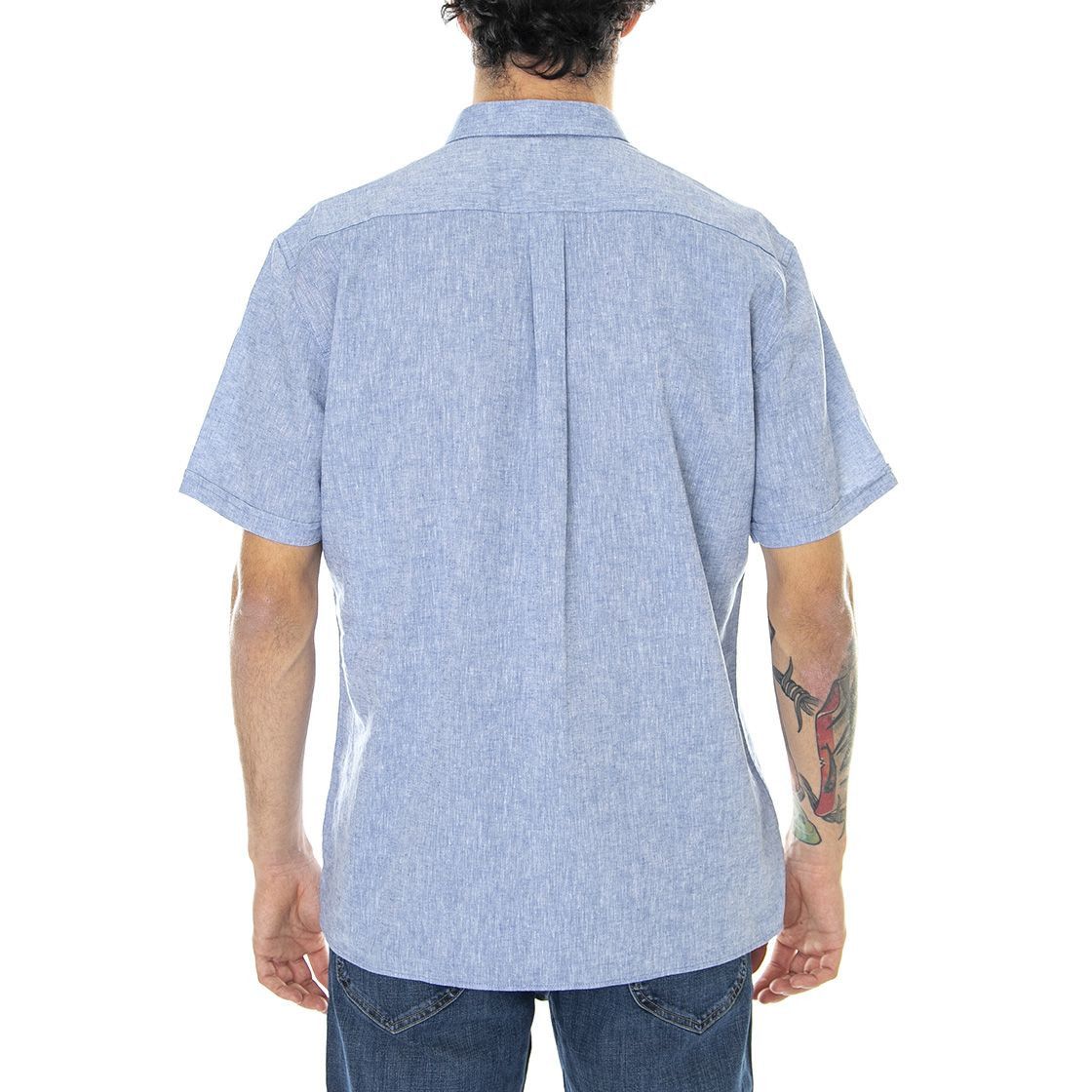 Barbour o1y1224 Logo Single Pocket Shirt in Blue Size US L / EU 52-54 / 3 - 2 Thumbnail