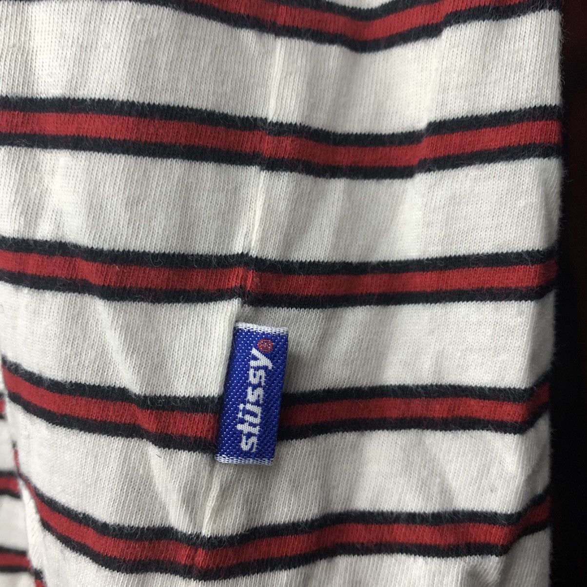 Stussy × Vintage Y2k Vintage Stussy Striped Tee Size US L / EU 52-54 / 3 - 16 Thumbnail