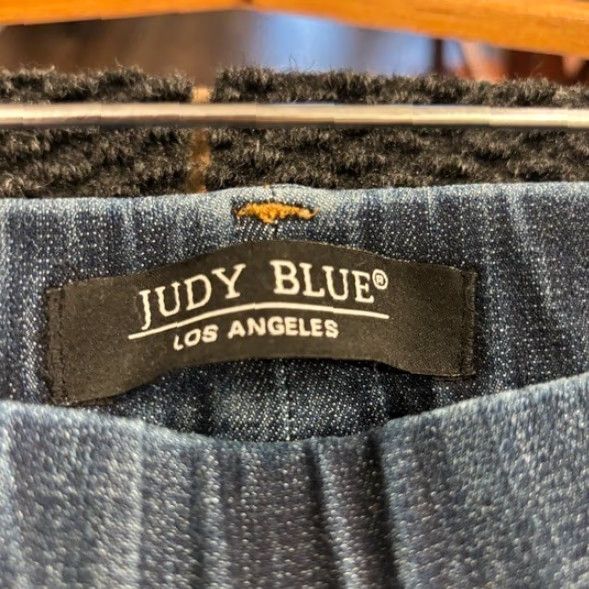 Vintage Judy Blue Jeans Los Angeles Women Blue Denim Slim Fit Size 30 11/30 Dark Wash Skinny Pants Size 30" / US 8 / IT 44 - 2 Thumbnail