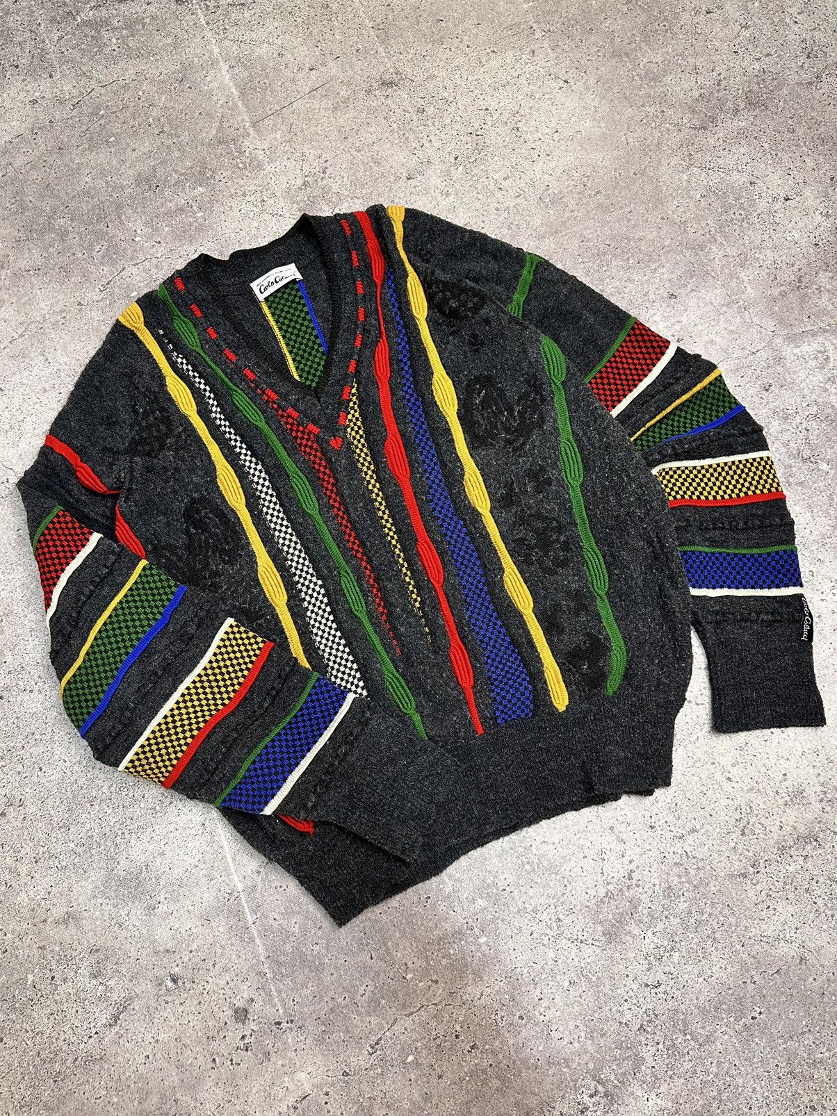 Coogi Corlo Colucci multicolor coogi style sweater 3D HandMade GOA Size US L / EU 52-54 / 3 - 6 Thumbnail