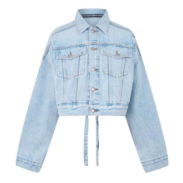 Alexander Wang o1g2r1mq0824 Trucker Denim Jackets in Light Blue Size S / US 4 / IT 40 - 1 Thumbnail