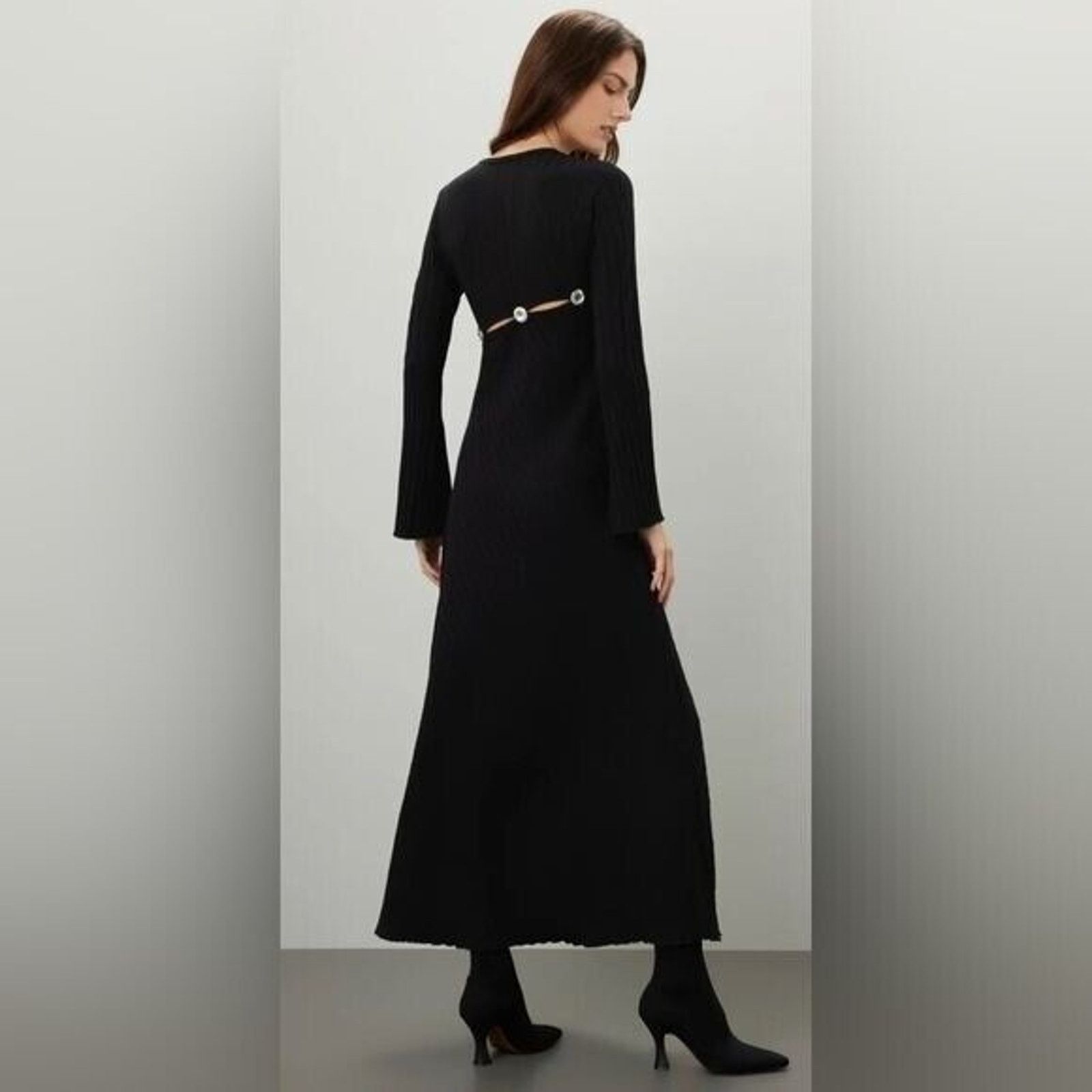 Simon Miller As is RTR Simon Miller Dress Long Sleeve Black Cut Out sz Xs Size XS / US 0-2 / IT 36-38 - 3 Thumbnail