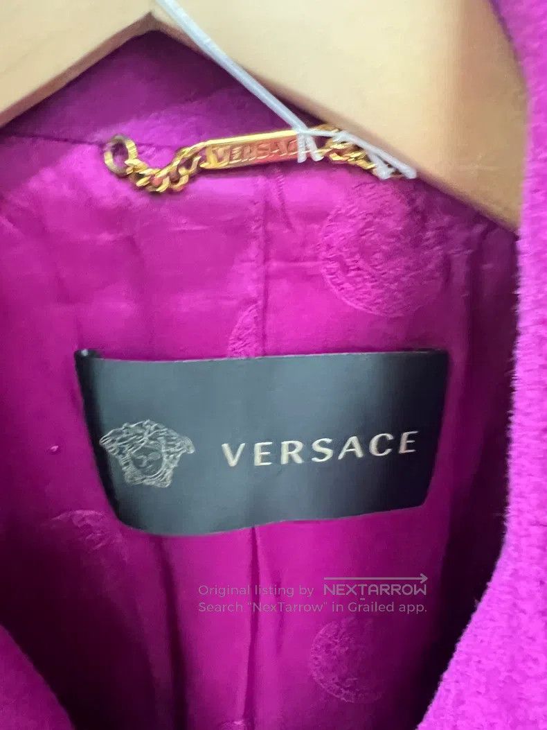Versace Versace Rose red woolen coat Size XS / US 0-2 / IT 36-38 - 6 Thumbnail
