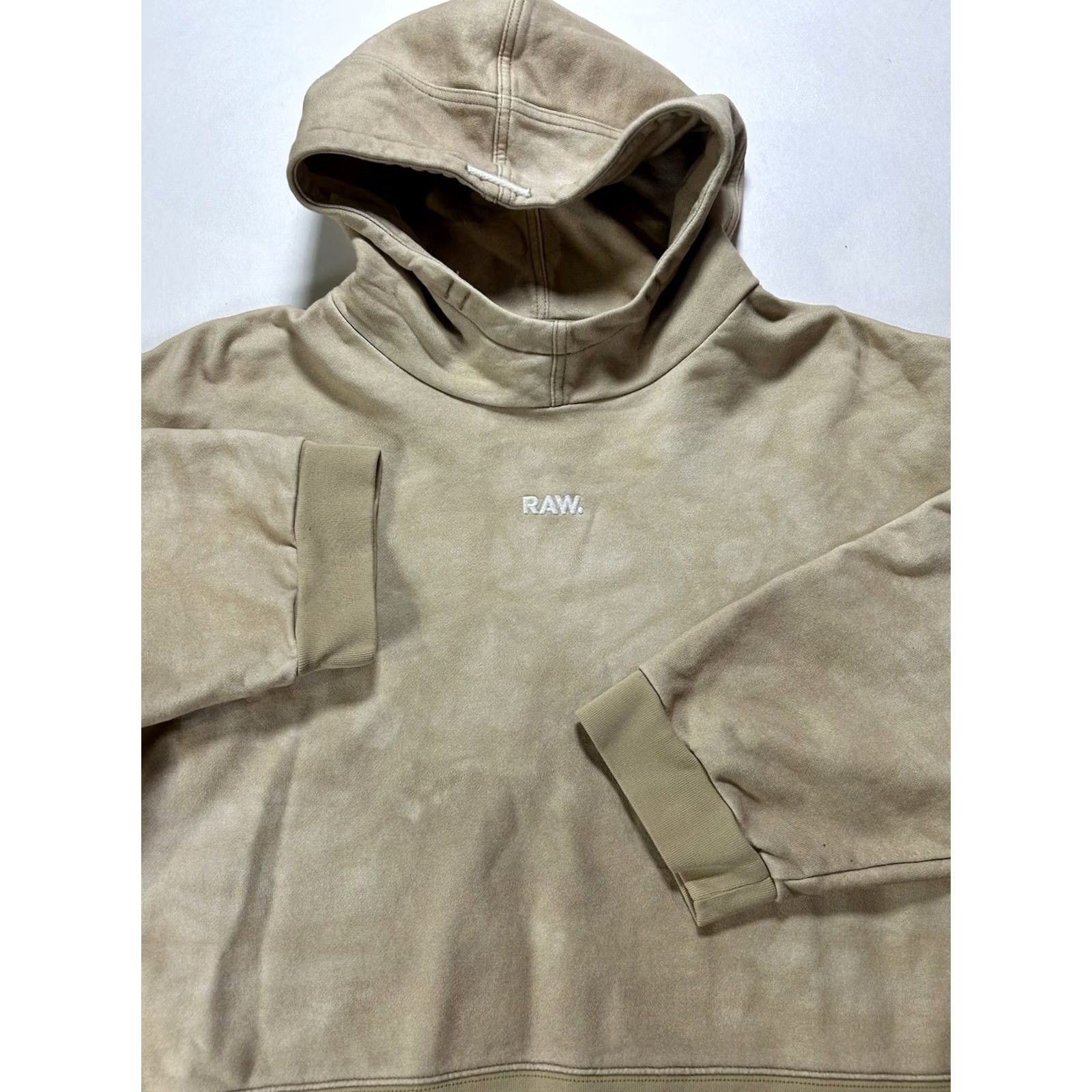 Vintage Womens Small Tan Jaden Smith G-Star RAW Cropped Graphic Hoodie Pullover Limited Size S / US 4 / IT 40 - 3 Thumbnail