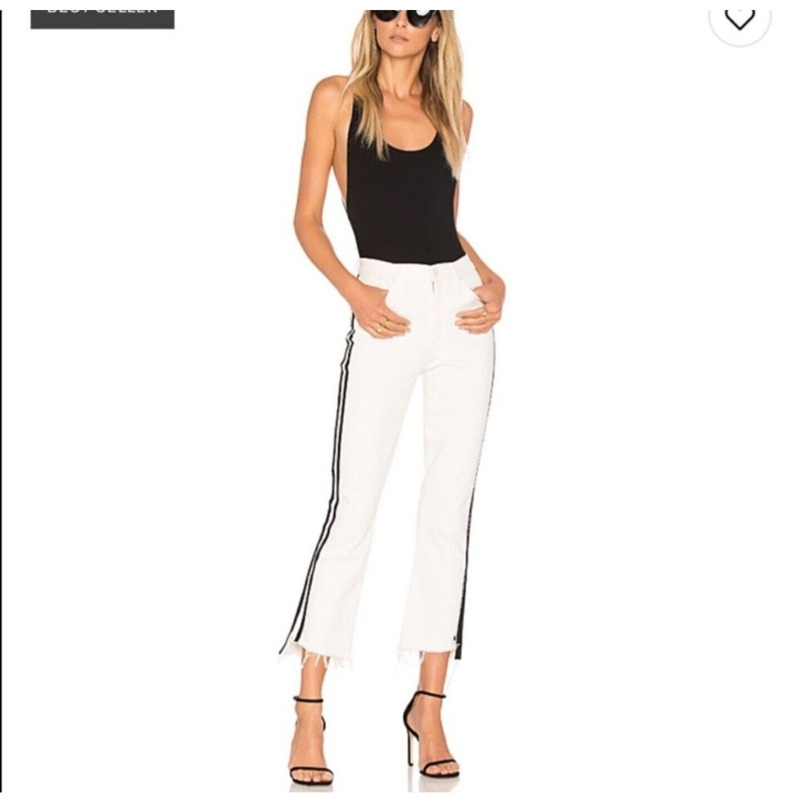 MOTHER Mother Jeans 26 Insider Crop Step Fray Whipping The Racer Size 26" / US 2 / IT 38 - 1 Thumbnail
