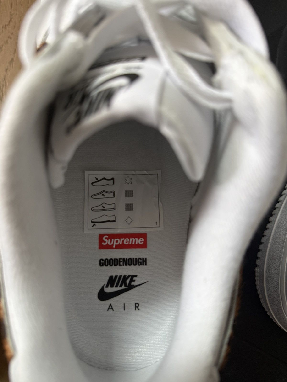 GOODENOUGH × Supreme Nike Supreme Air Force 1 x GOODENOUGH White/size 11 DS New Size US 11 / EU 44 - 9 Thumbnail