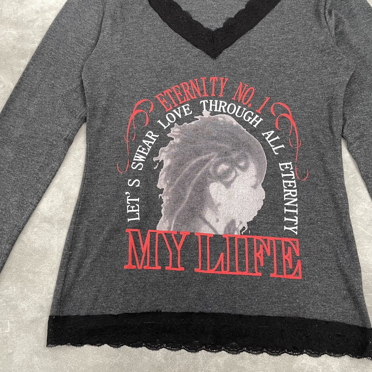 If Six Was Nine × Japanese Brand × Le Grande Bleu (L.G.B.) Fjer woman printed longsleeve punk goth styled Size S / US 4 / IT 40 - 2 Thumbnail