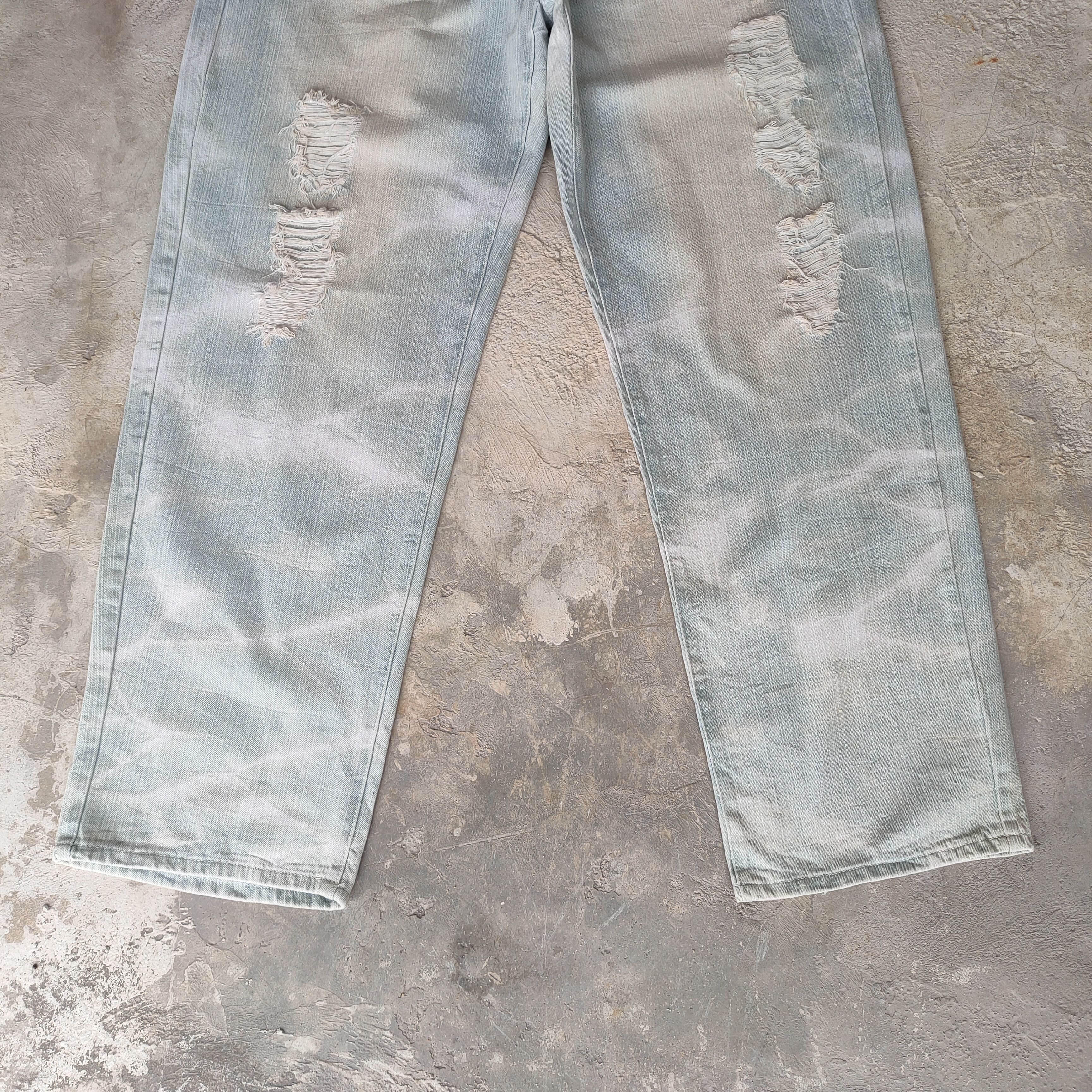 Jean × Vintage W40 DOP DENIM FADED DISTRESSED JEANS PANTS Size US 40 / EU 56 - 4 Thumbnail
