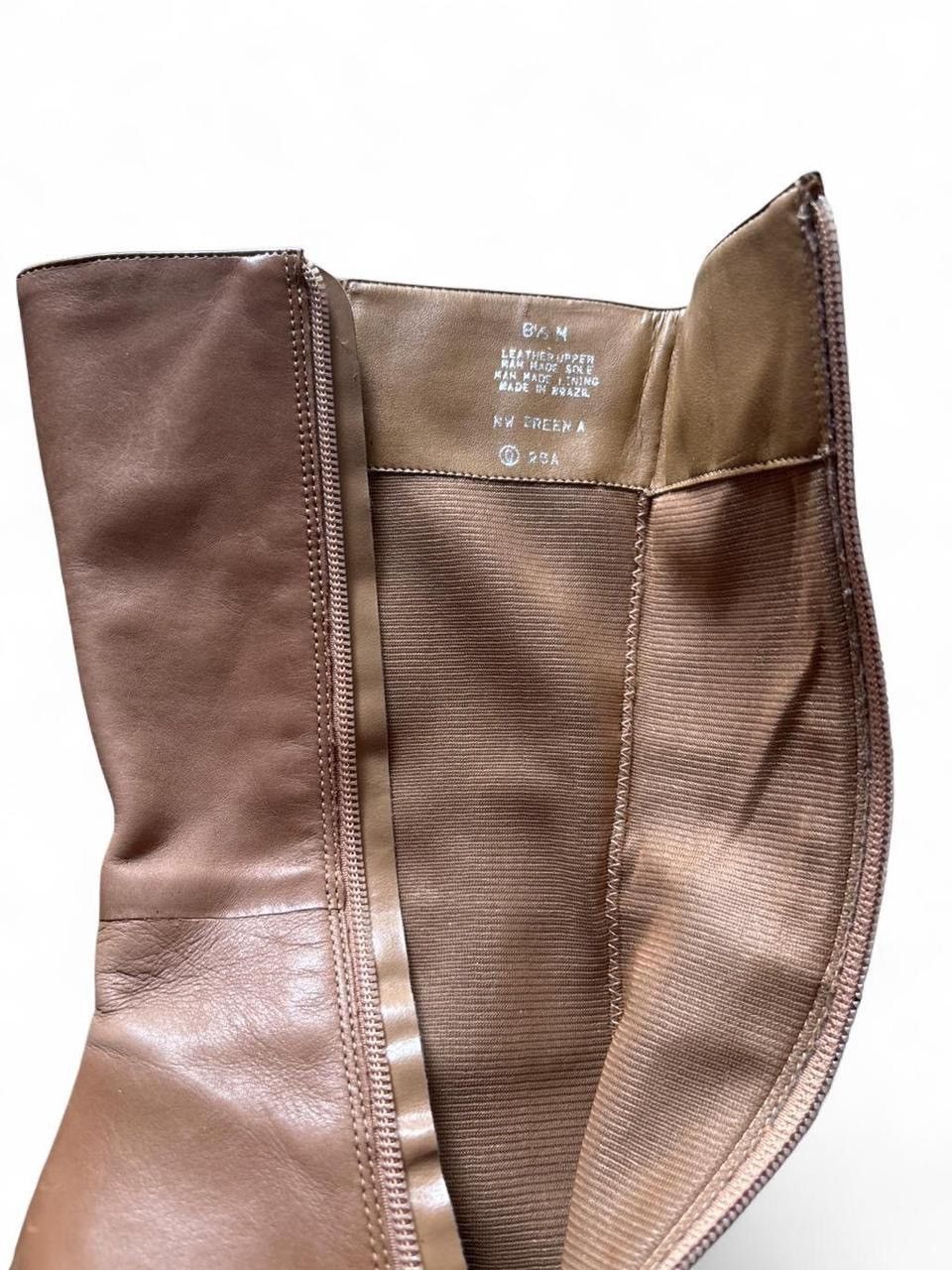 Nine West Vintage Nine West Tan Leather Mid Calf Boots Size US 8.5 / IT 38.5 - 5 Thumbnail
