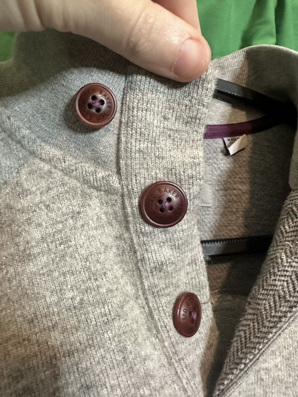 Ted Baker Fuzzy wool multi-panel sweatshirt / sweater Size US XS / EU 42 / 0 - 3 Thumbnail