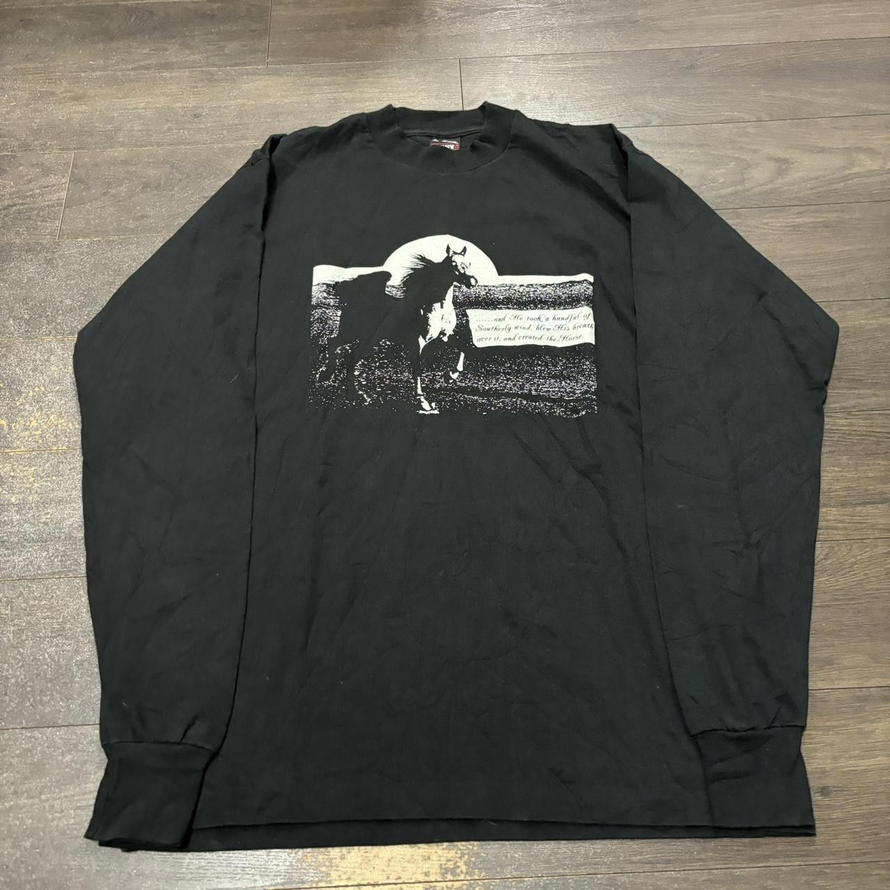 Hanes Vintage the Arabian quote horse long sleeve t shirt 90s L Size US L / EU 52-54 / 3 - 3 Thumbnail