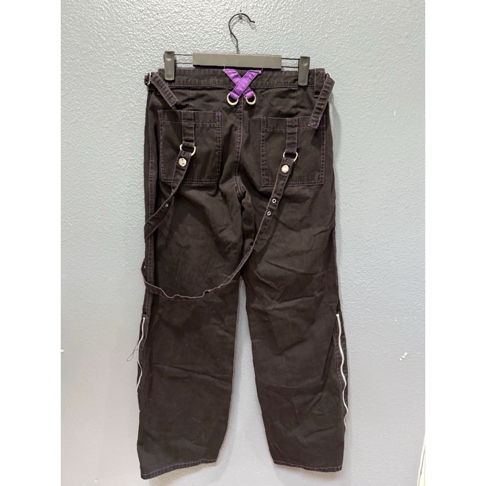 Tripp NYC VINTAGE TRIPP NYC Y2K Black Purple Raver Goth Grunge Pants Women’s Size 9 Cargo Size 30" / US 8 / IT 44 - 5 Thumbnail