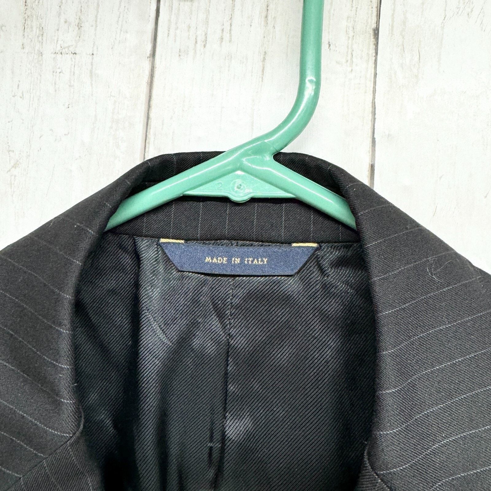 Brooks Brothers Brooks Brothers Suit Jacket 40R Black Single Breasted Stripe Size 40R - 2 Thumbnail