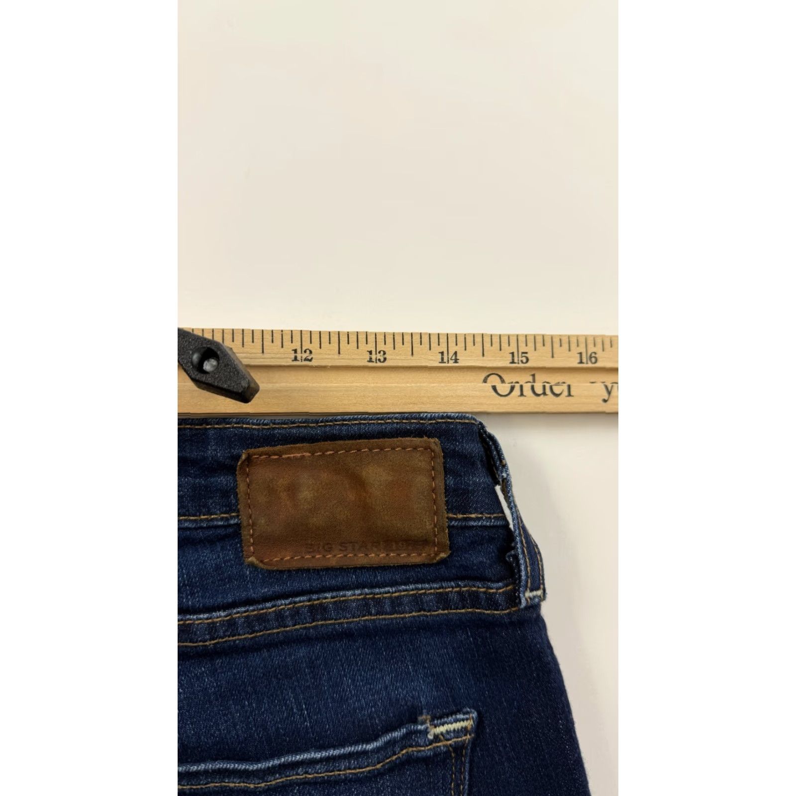 Doublet VINTAGE Big Star Jeans Womens 30 Blue Low Waist Curvy Fit Straight 5-Pocket Denim Size 30" / US 8 / IT 44 - 8 Thumbnail