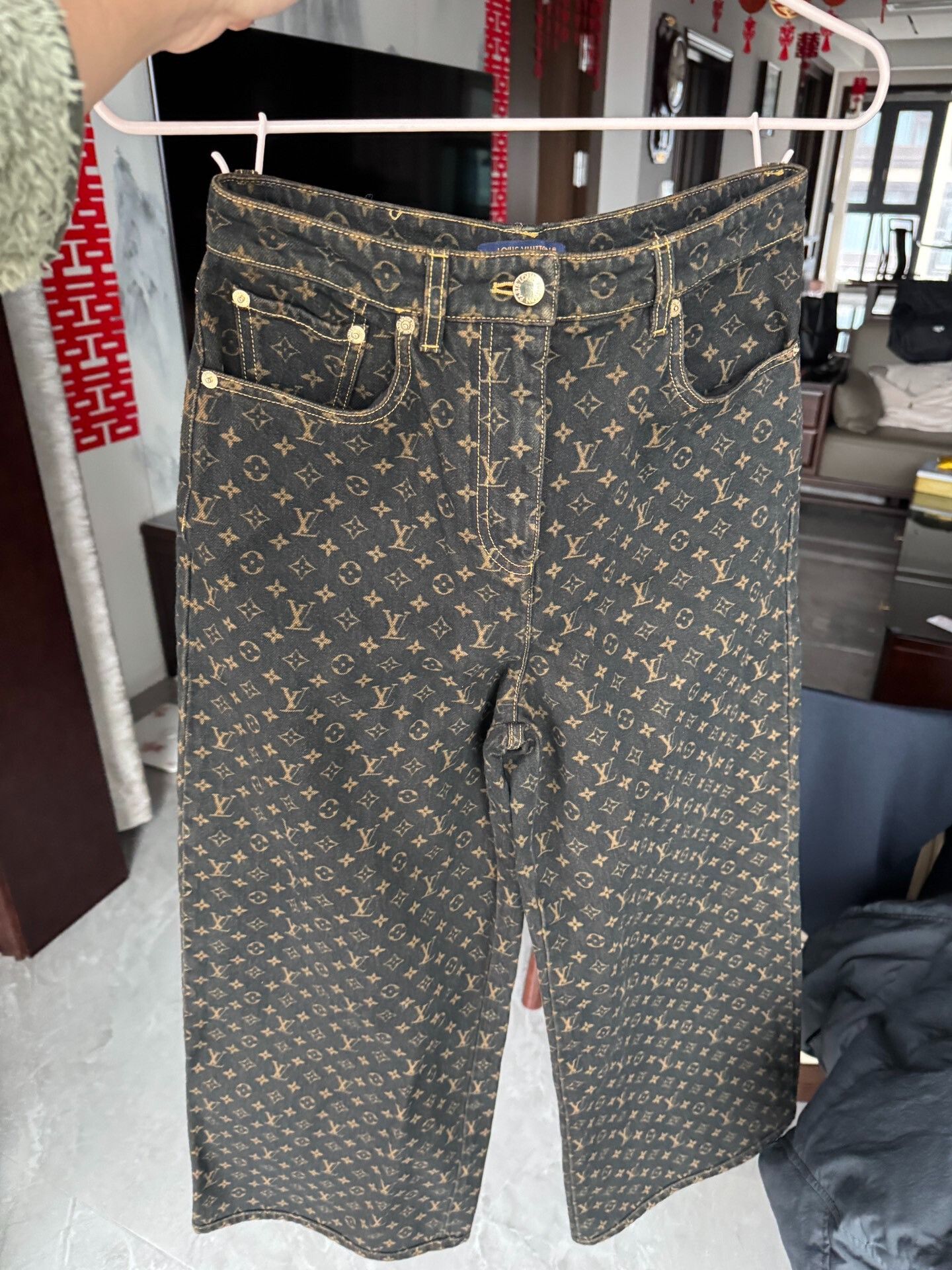Louis Vuitton Louis Vuitton Monogram Denim Jeans Size 38 Size 38" / US 16 / IT 52 - 1 Thumbnail