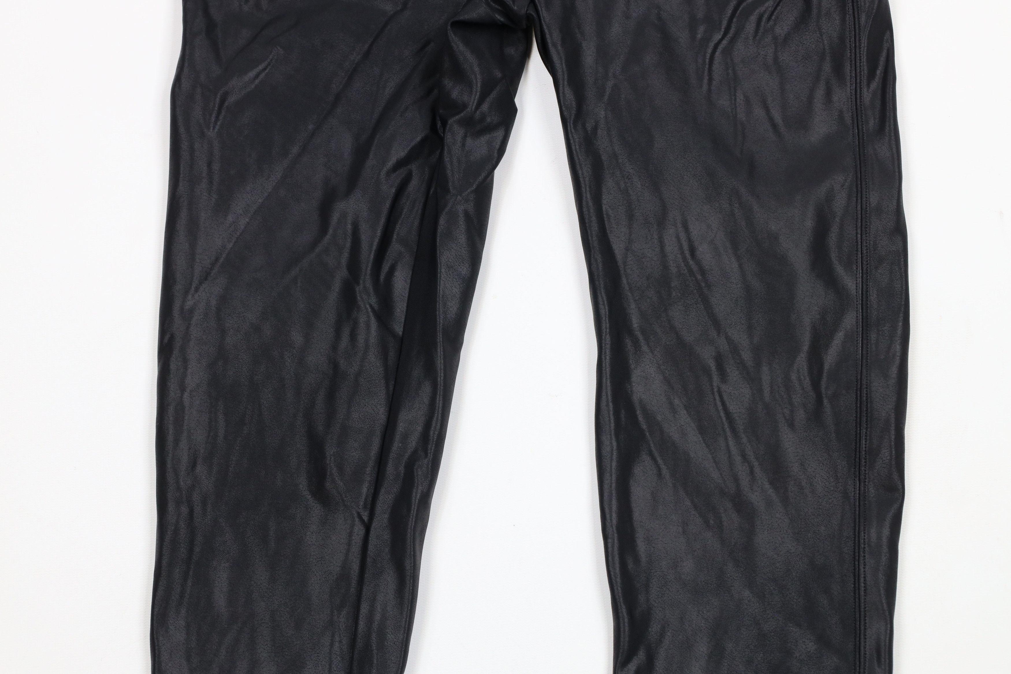 Spanx × Vintage Spanx Faux Leather Spandex Leggings Pants Black Shapewear Size 29" - 3 Thumbnail