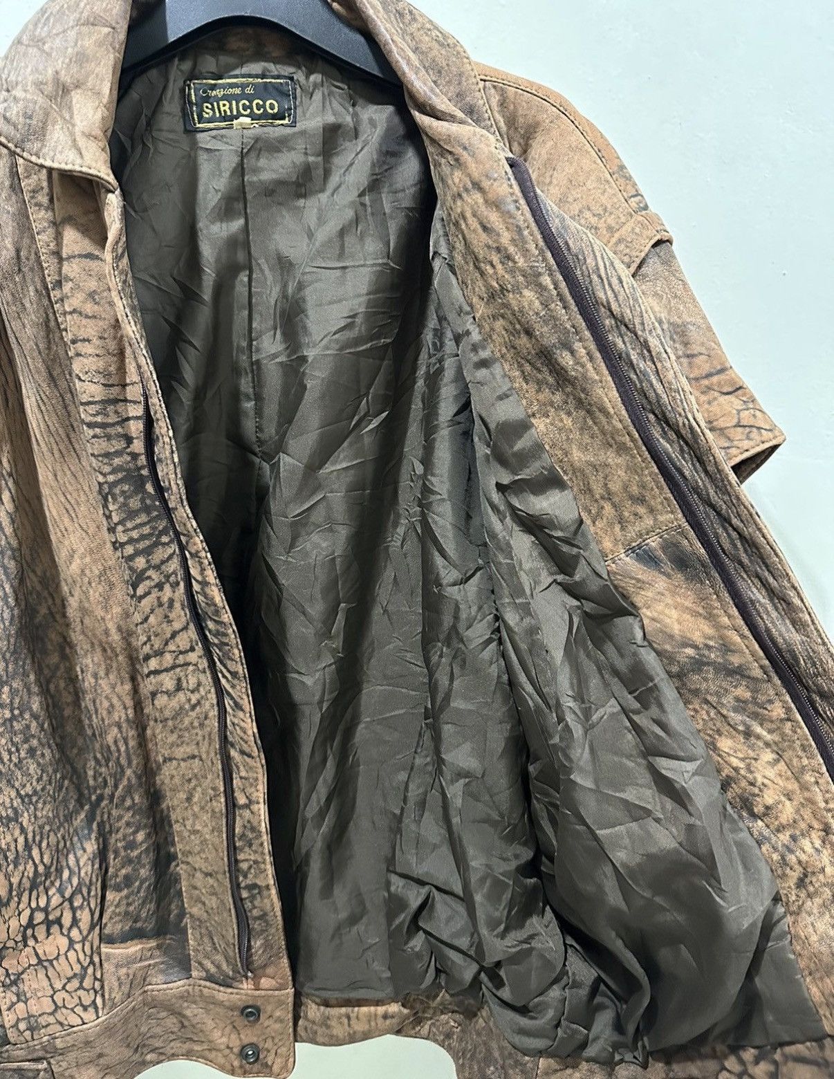 Japanese Brand 90’s Creazione Di Sirocco Leather Jacket Size US L / EU 52-54 / 3 - 7 Thumbnail