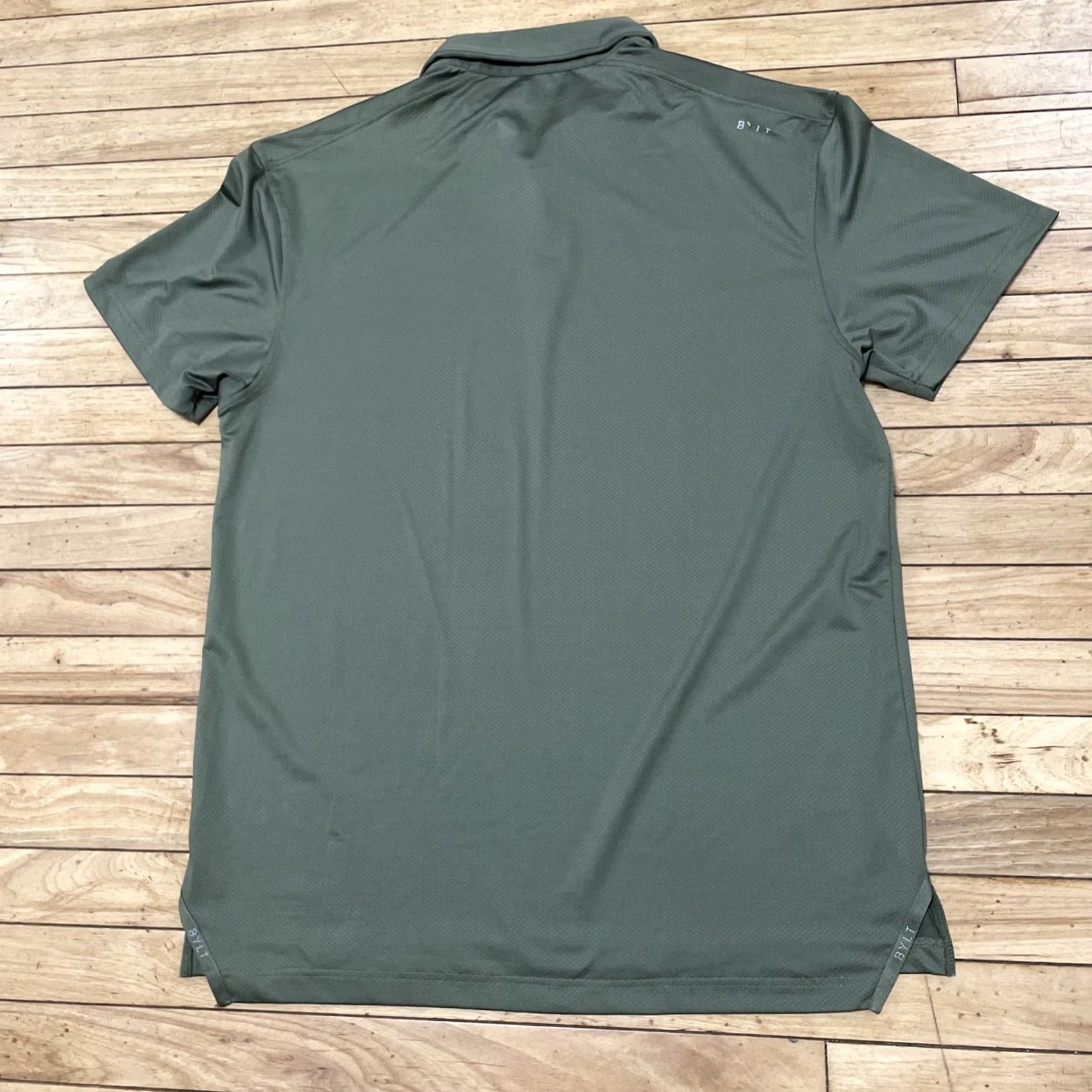 Vintage BYLT Signature Polo Shirt Men XL Green Stripe Polo Shirt Green Stripe BYLT Size US XL / EU 56 / 4 - 2 Thumbnail