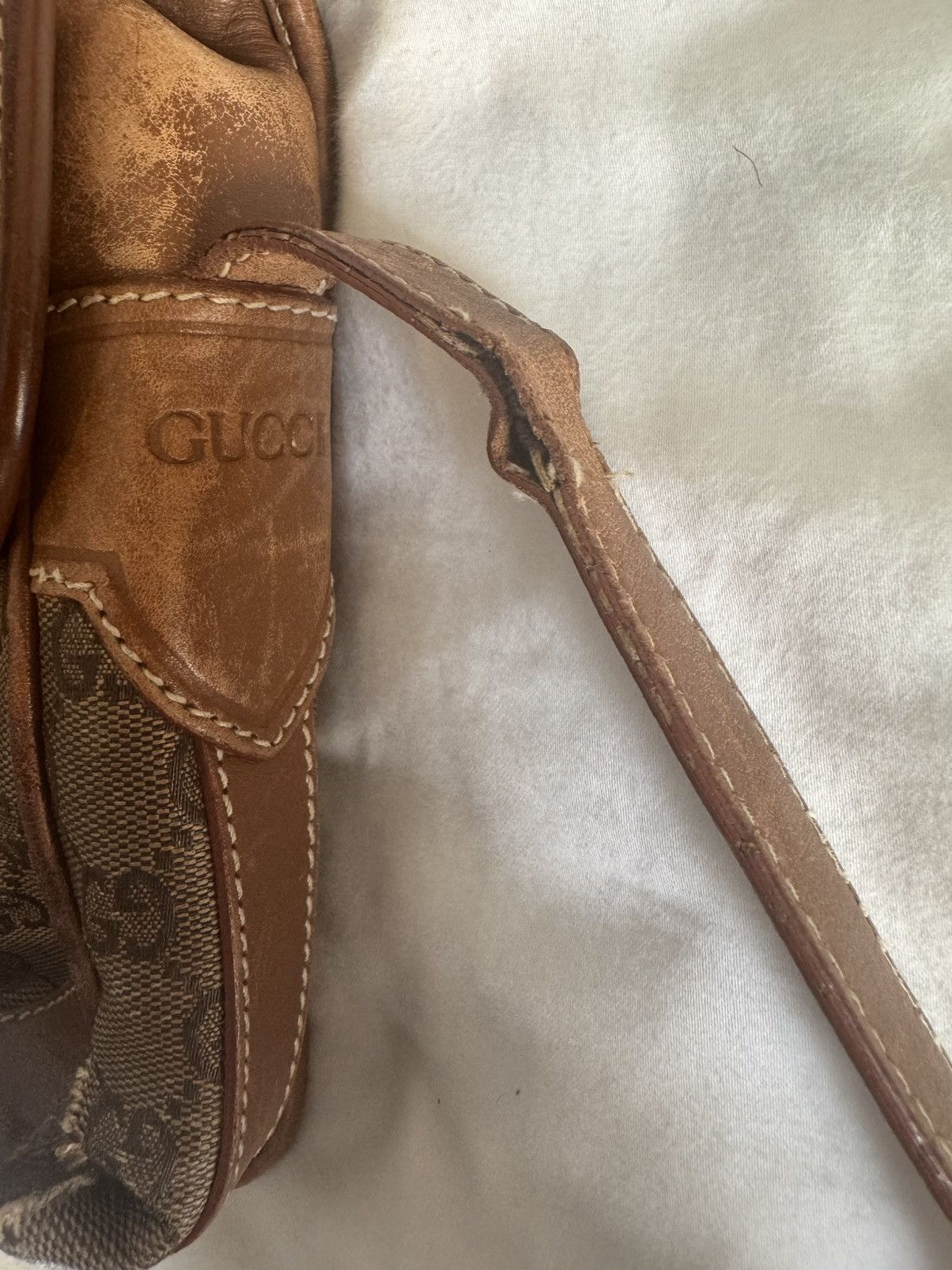 Gucci Vintage Dark Brown Interlocking G Logo Crossbody Bag Size ONE SIZE - 5 Thumbnail