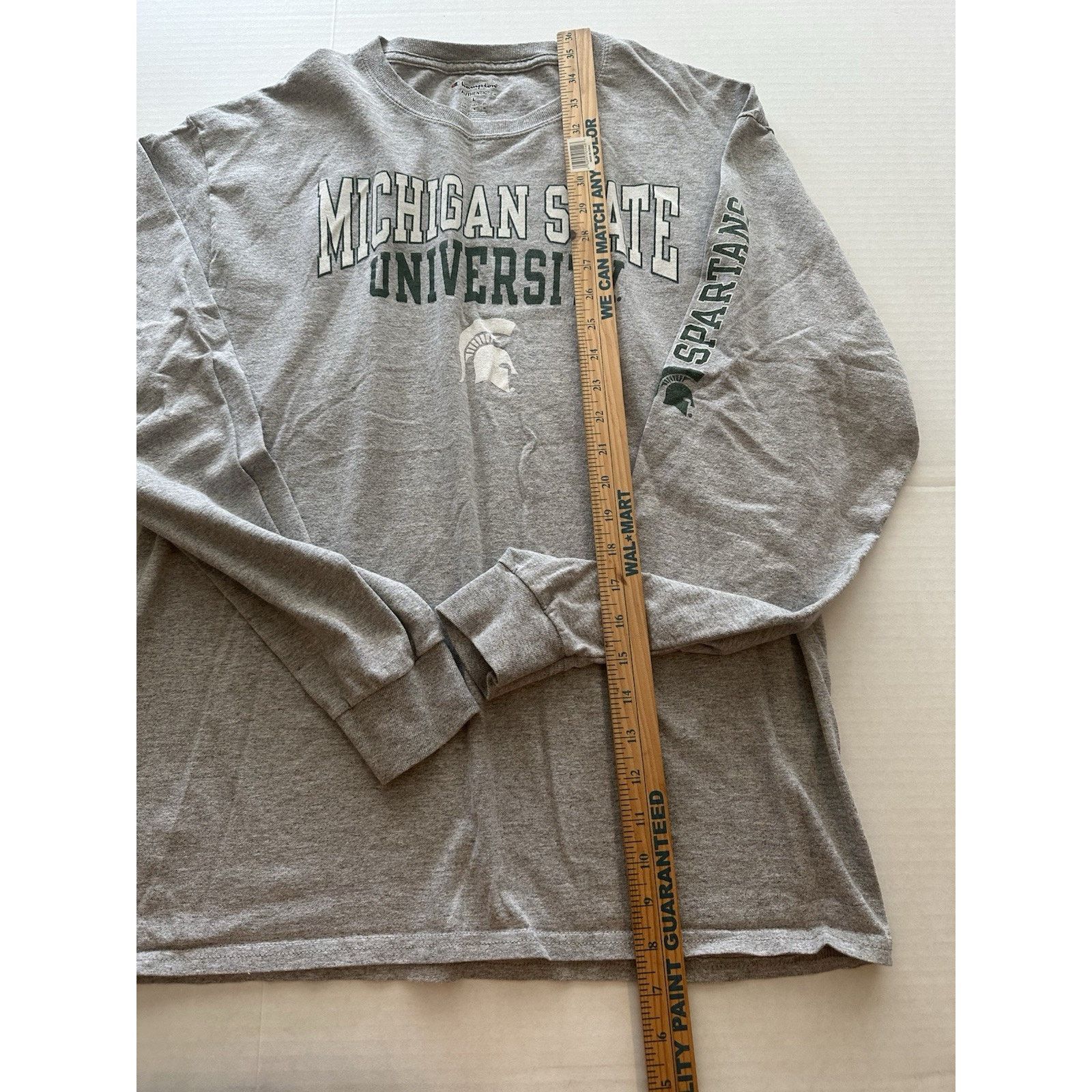 Champion Champion Authentic Michigan State Spartan TShirt Gray LRG Size US L / EU 52-54 / 3 - 7 Thumbnail