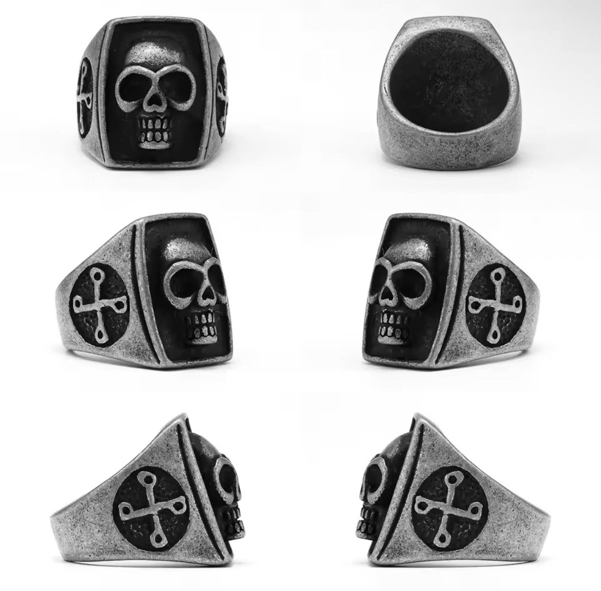 Japanese Brand Rare Retro Vintage Gothic Phantom Skull Ring Size 11 Size ONE SIZE - 5 Thumbnail