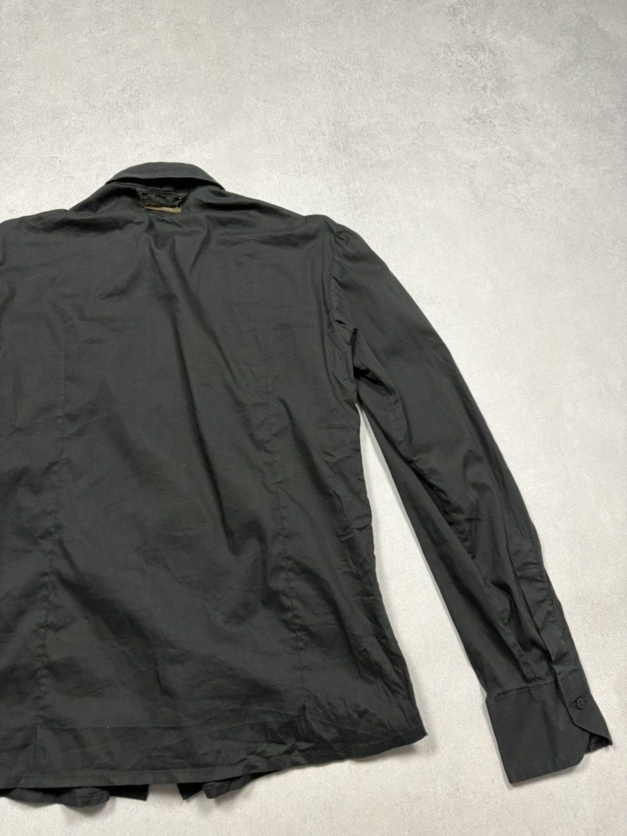 Takeshy Kurosawa Takeshy Kurosawa Black Artisanal Wrinkled Shirt Archive 00s Size US L / EU 52-54 / 3 - 19 Thumbnail