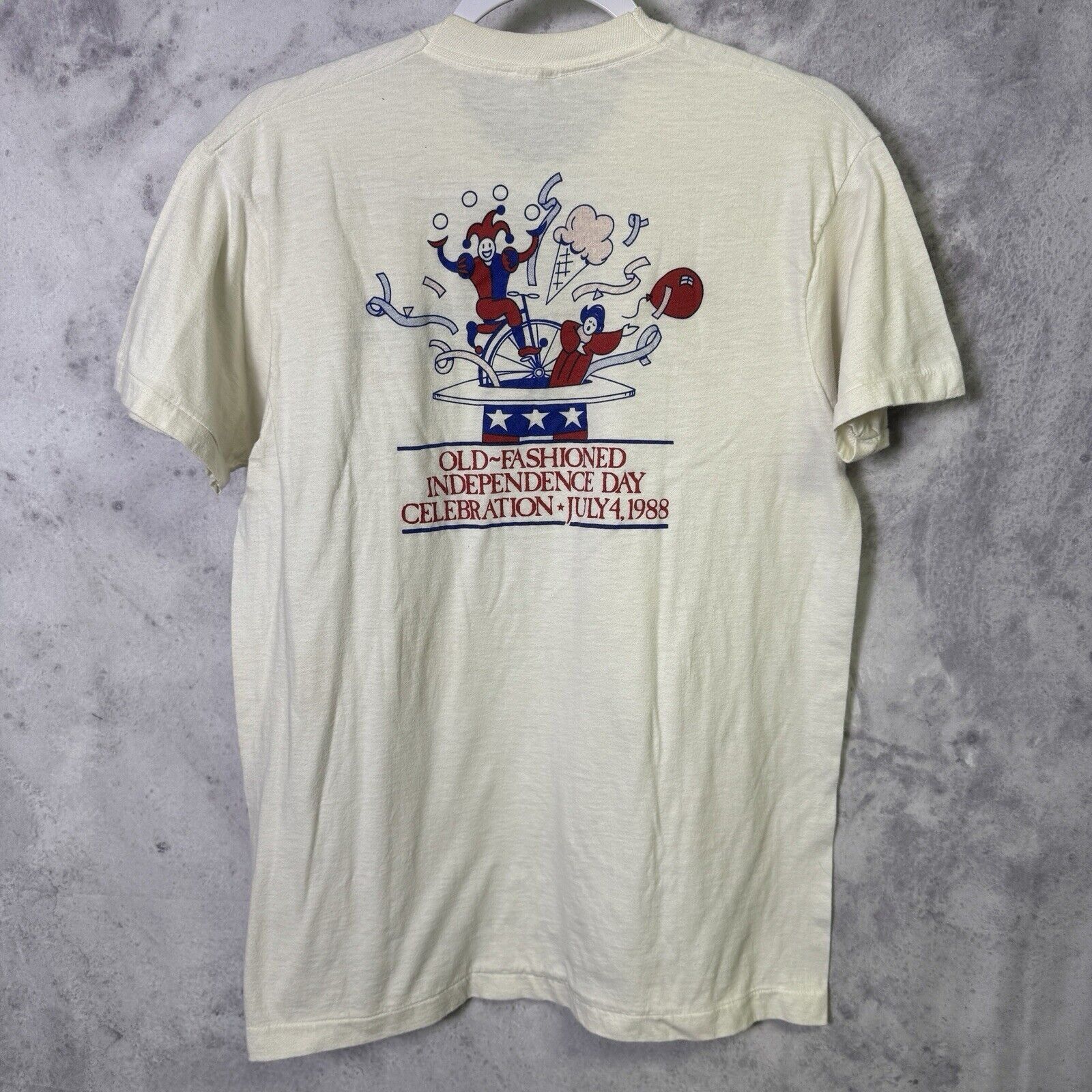 Vintage Vintage 80s Independent Day Celebration T Shirt Mens Large W Size US L / EU 52-54 / 3 - 2 Thumbnail