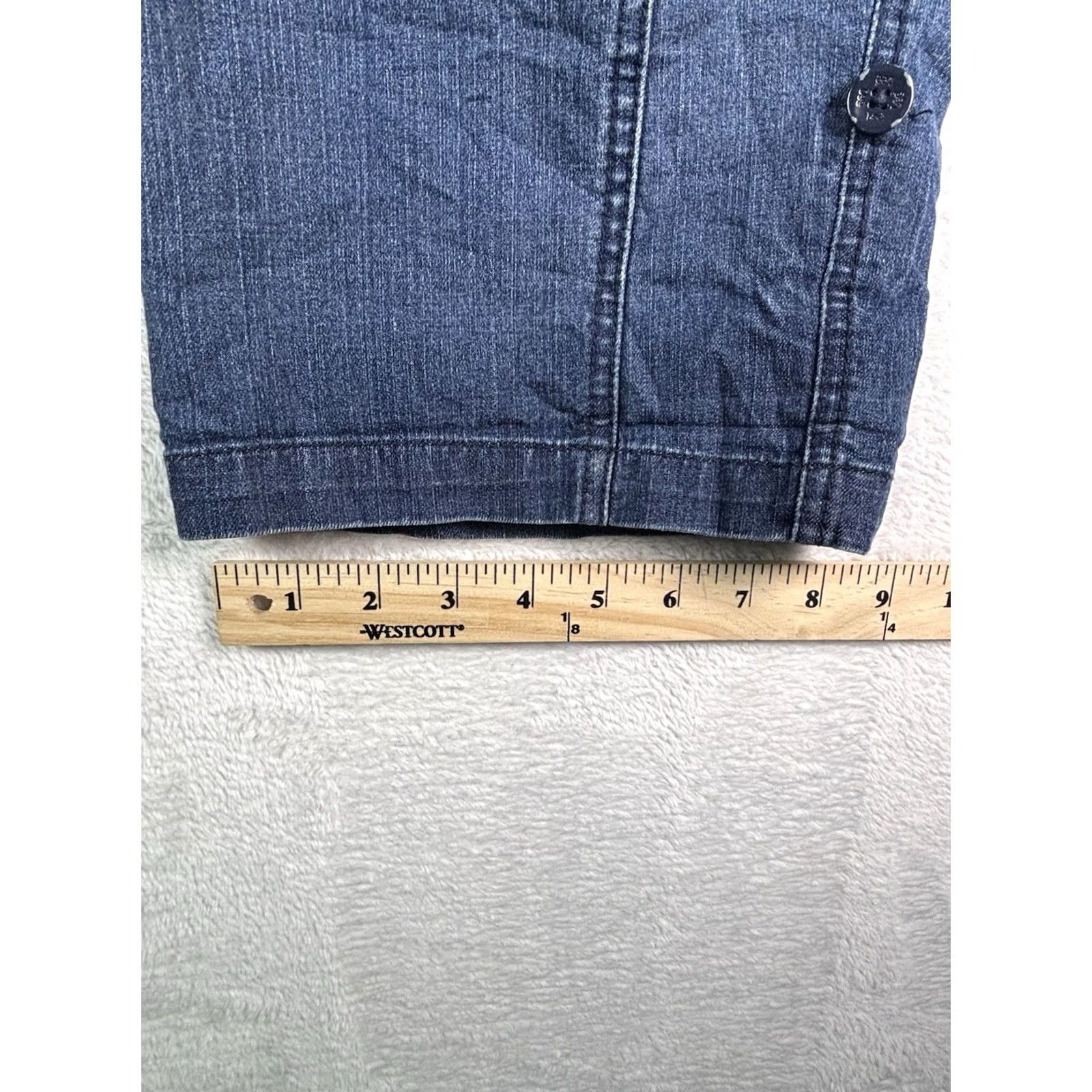 Lee Lee Jeans Womens 16W Medium Blue Sinfully Soft Stretch Denim Capri Pants Jeans Capris Regular Size 16W Blue Sinfully Soft Lee Womens Size 38" / US 16 / IT 52 - 5 Thumbnail