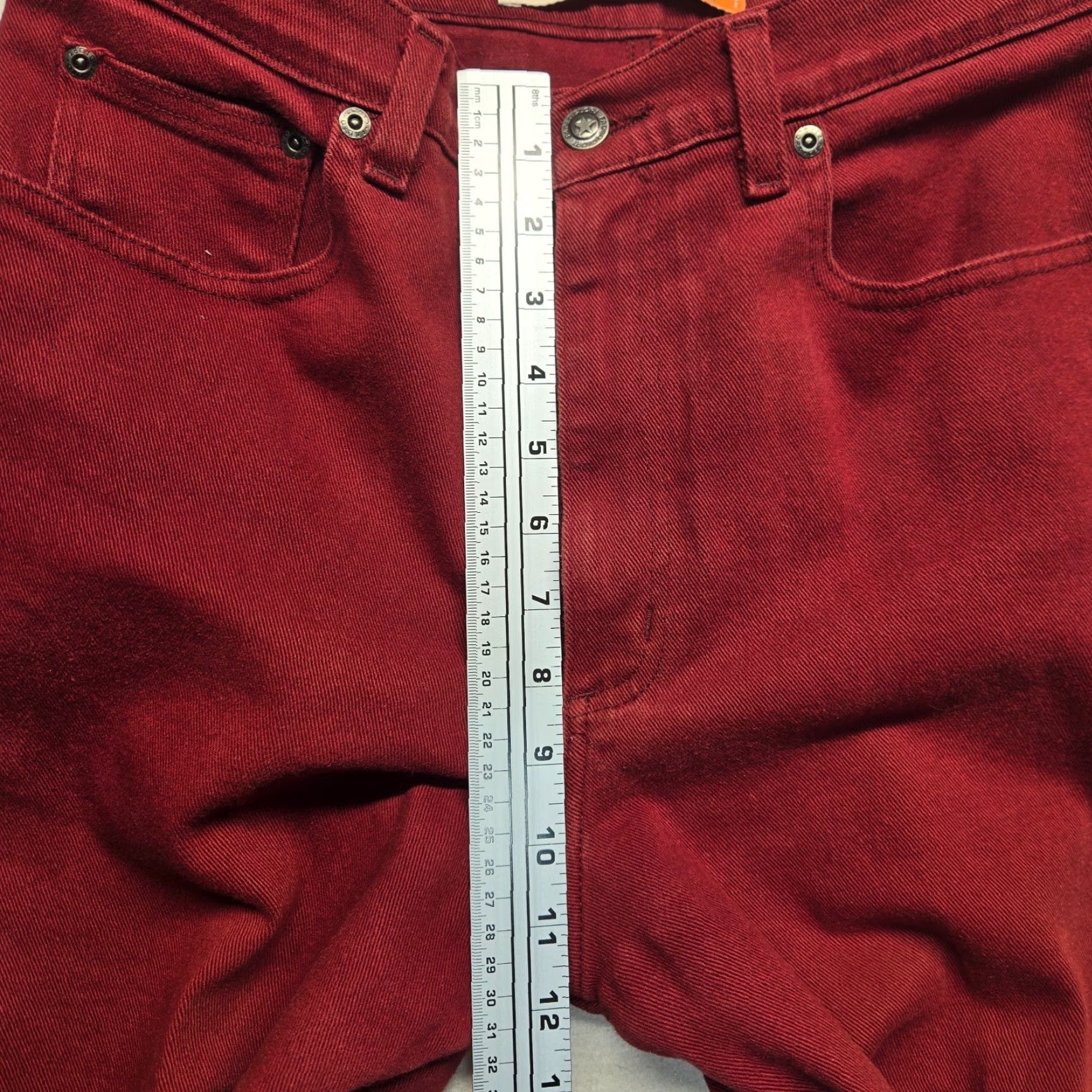 Faded Glory Faded Glory Pants Women 12P Red Corduroy High Rise Stretch Straight Leg Petites Size 34" / US 12 / IT 48 - 6 Thumbnail