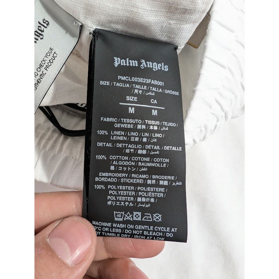 Palm Angels o1rshd1 PA Monogram Track Short in Off White/Black Size US 32 / EU 48 - 16 Thumbnail