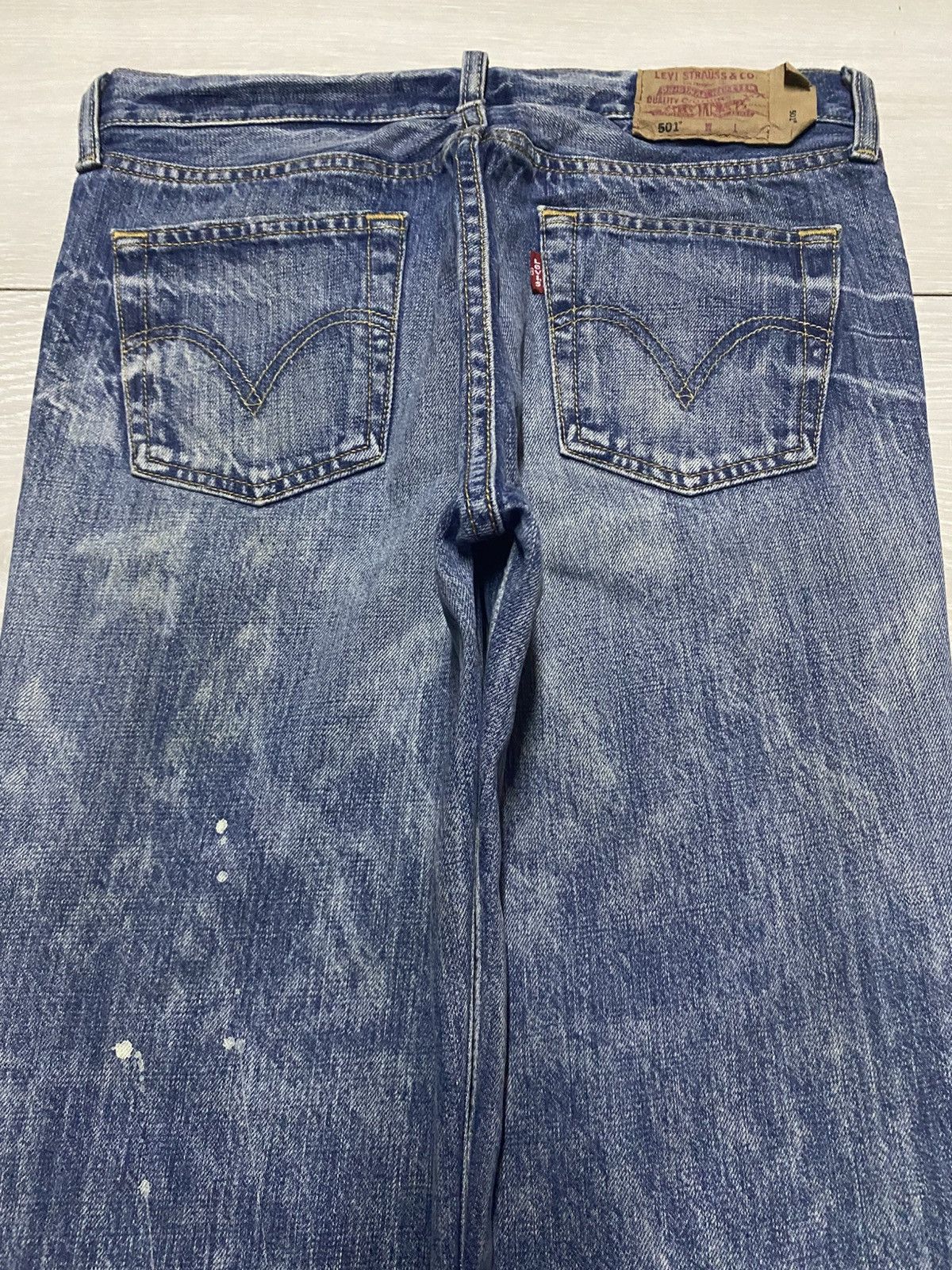 Levi's Vintage Levis 501 Bleached Distressed Jeans Size US 30 / EU 46 - 4 Thumbnail