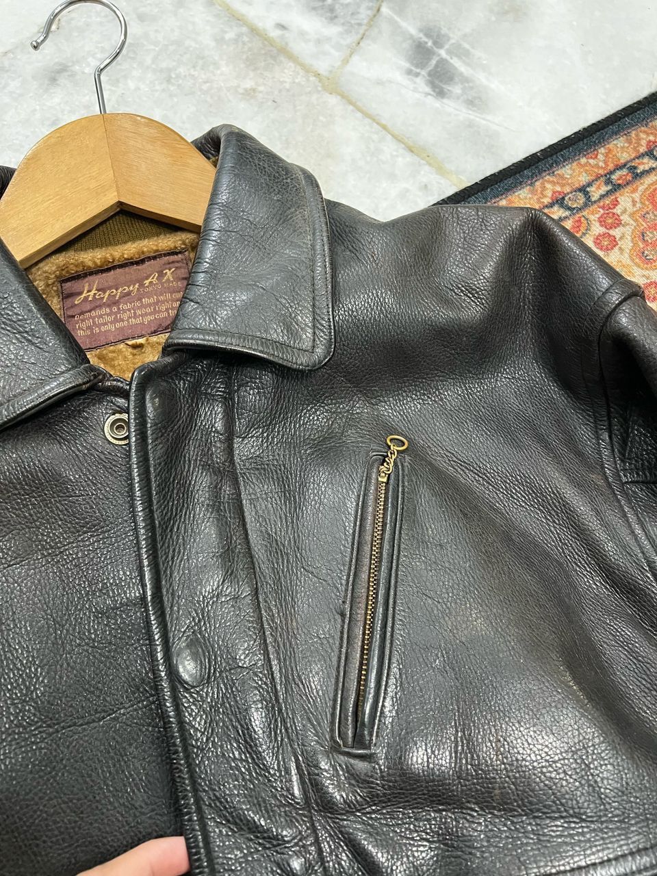 Vintage Vintage 60’s Leather Jacket Size US M / EU 48-50 / 2 - 10 Thumbnail