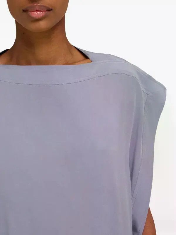 Salvatore Ferragamo o1s1rm0426 Gancio-detail Silk Dress in Grey Size XS / US 0-2 / IT 36-38 - 5 Thumbnail