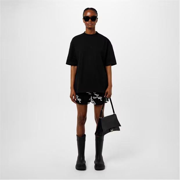Balenciaga o1g2r1mq0924 Oversized T Shirts in Black Size L / US 10 / IT 46 - 6 Thumbnail