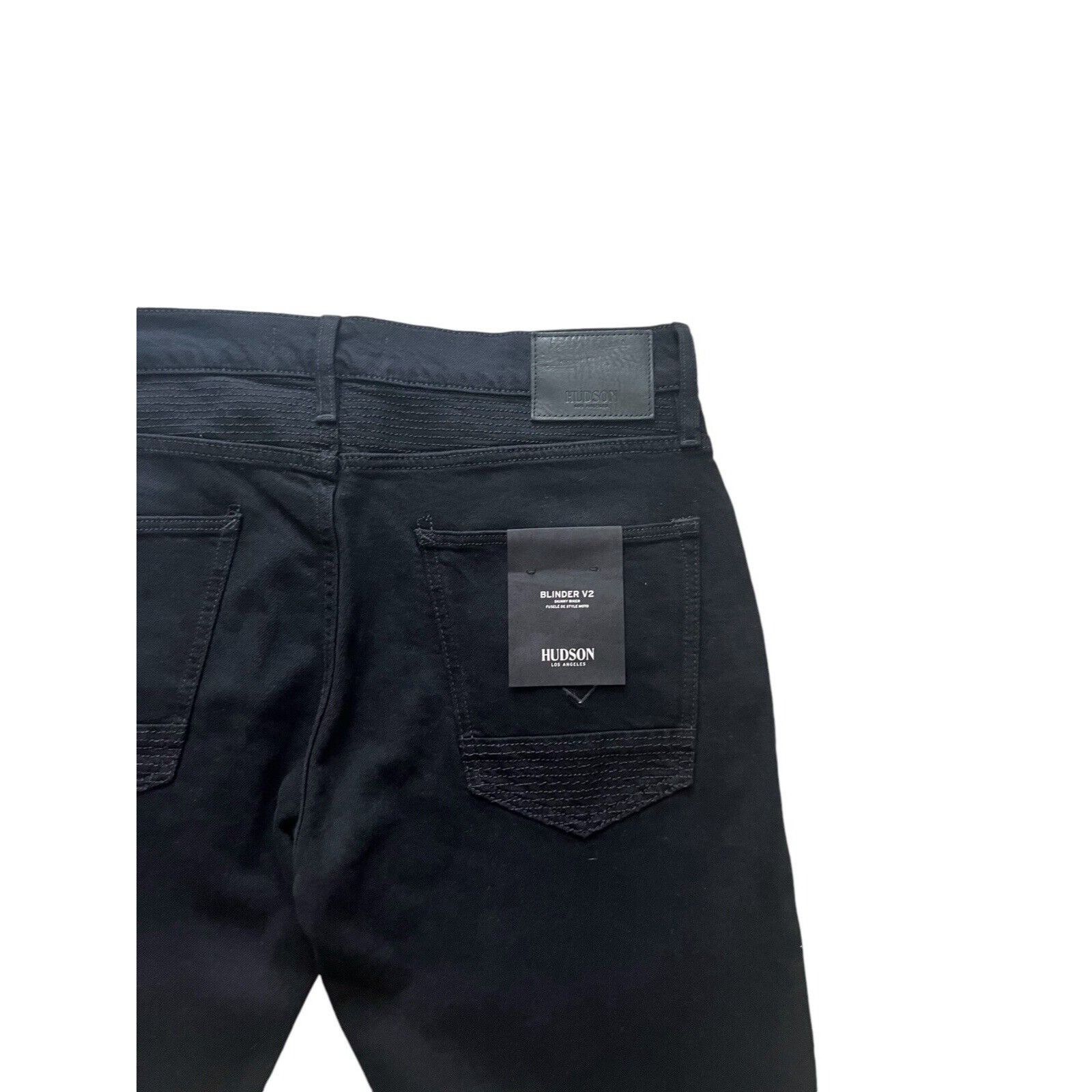 Hudson Hudson Jeans Skinny Biker Men's Denim Black $205 Size 33/32 Size US 33 - 7 Thumbnail
